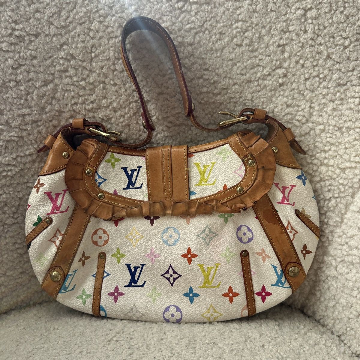 Louis Vuitton × Takashi Murakami Auth Louis Vuitton x Takashi Murakami Multicolore Leonor Bag Size ONE SIZE - 2 Thumbnail