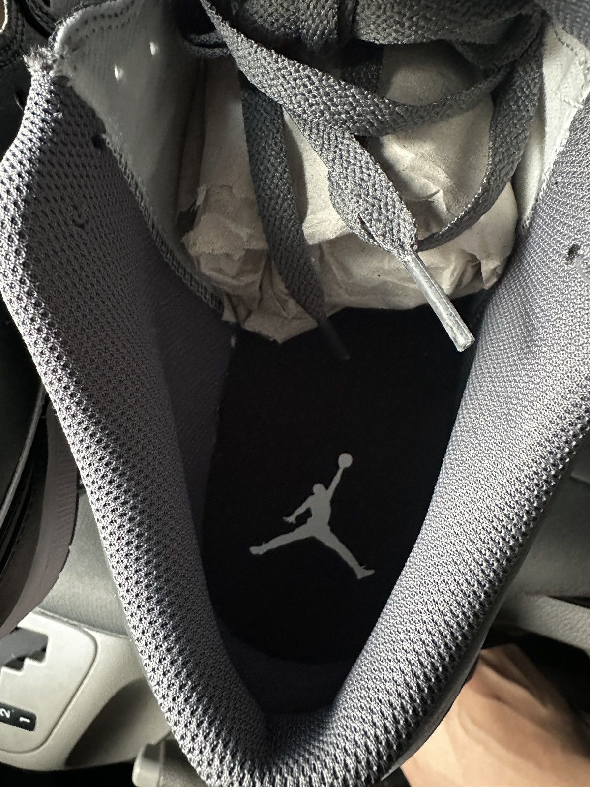 Jordan Brand × Nike *New* Size 10 Men Air Jordan 1 Low White Black Iron Gray Size US 10 / EU 43 - 17 Thumbnail