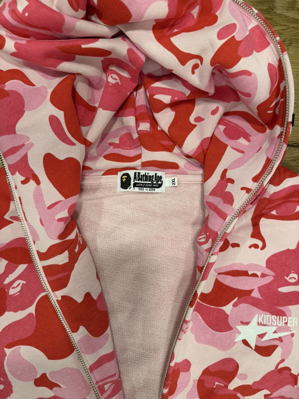 Bape BAPE x KidSuper Full Zip Shark Hoodie – Pink Camo Size US XXL / EU 58 / 5 - 13 Thumbnail
