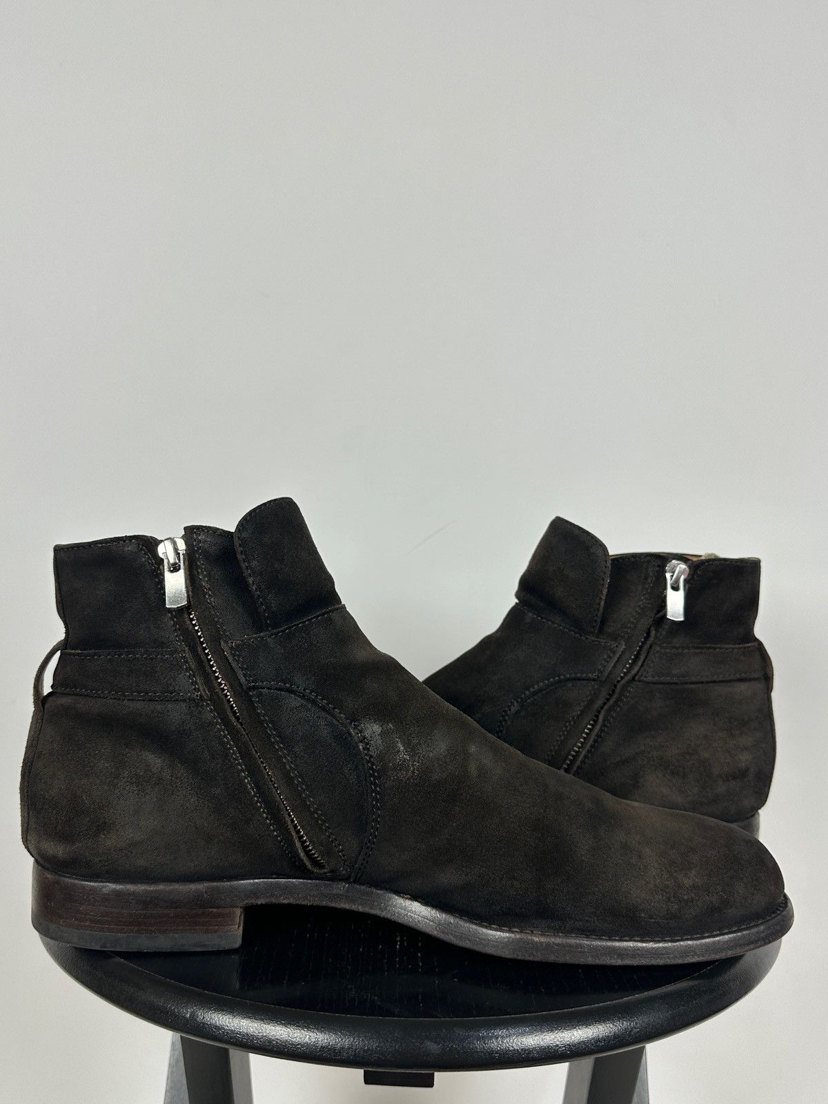 Officine Creative Officine Creative Brown Suede Biker Buckle Strap Boots Size US 10 / EU 43 - 7 Thumbnail