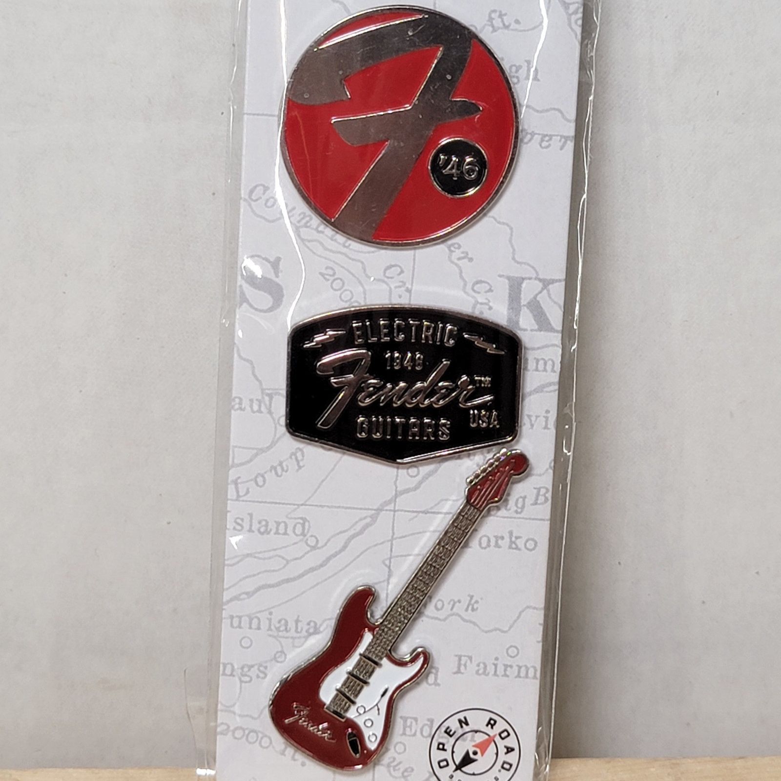 Fender Set of 3 FENDER Enamel Pins NEW / SEALED Size ONE SIZE - 2 Thumbnail
