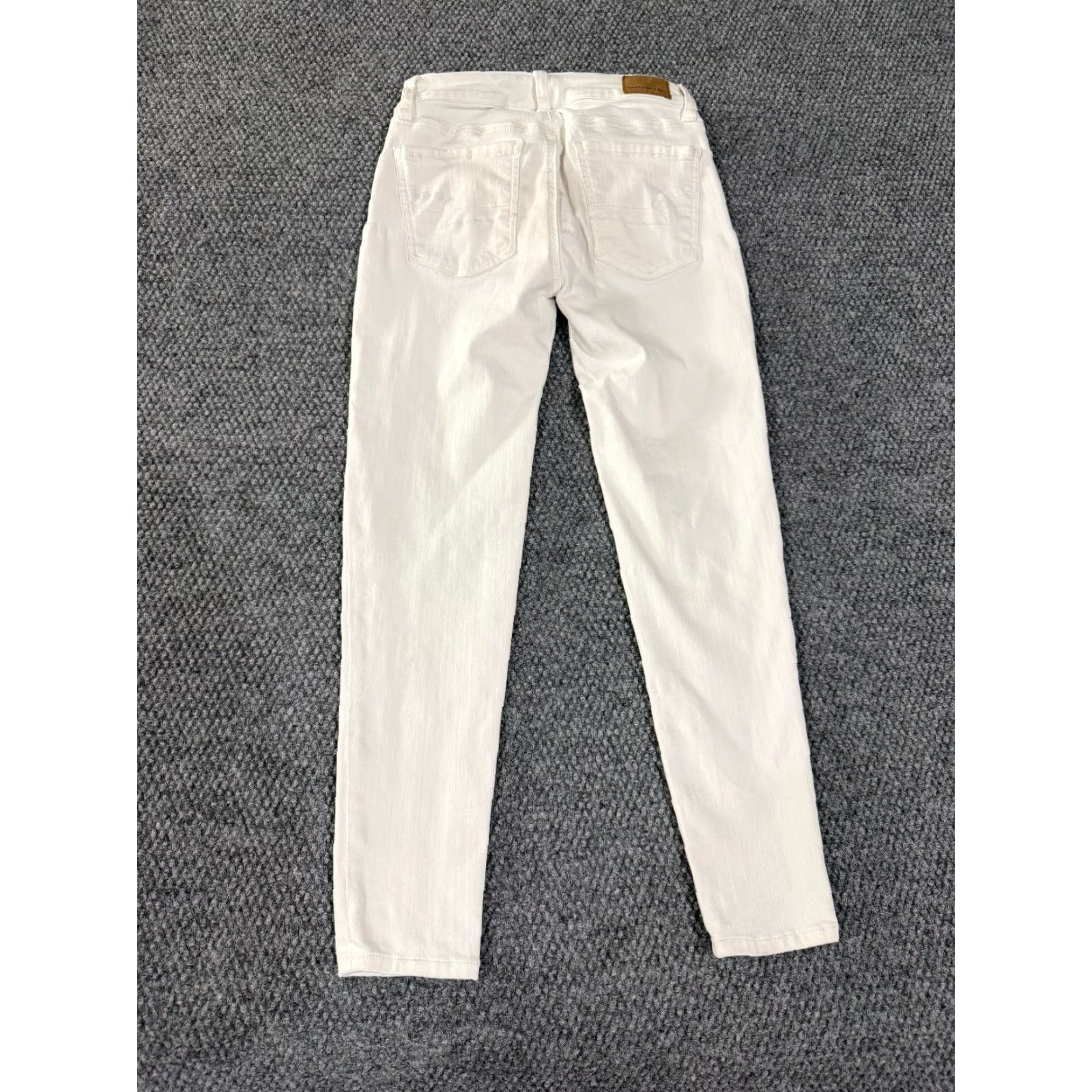 American Eagle Outfitters American Eagle Outfitters Jegging Womens 00 X Short White Skinny Stretch Denim Jeans Size 24" / US 00 / IT 34 - 7 Thumbnail