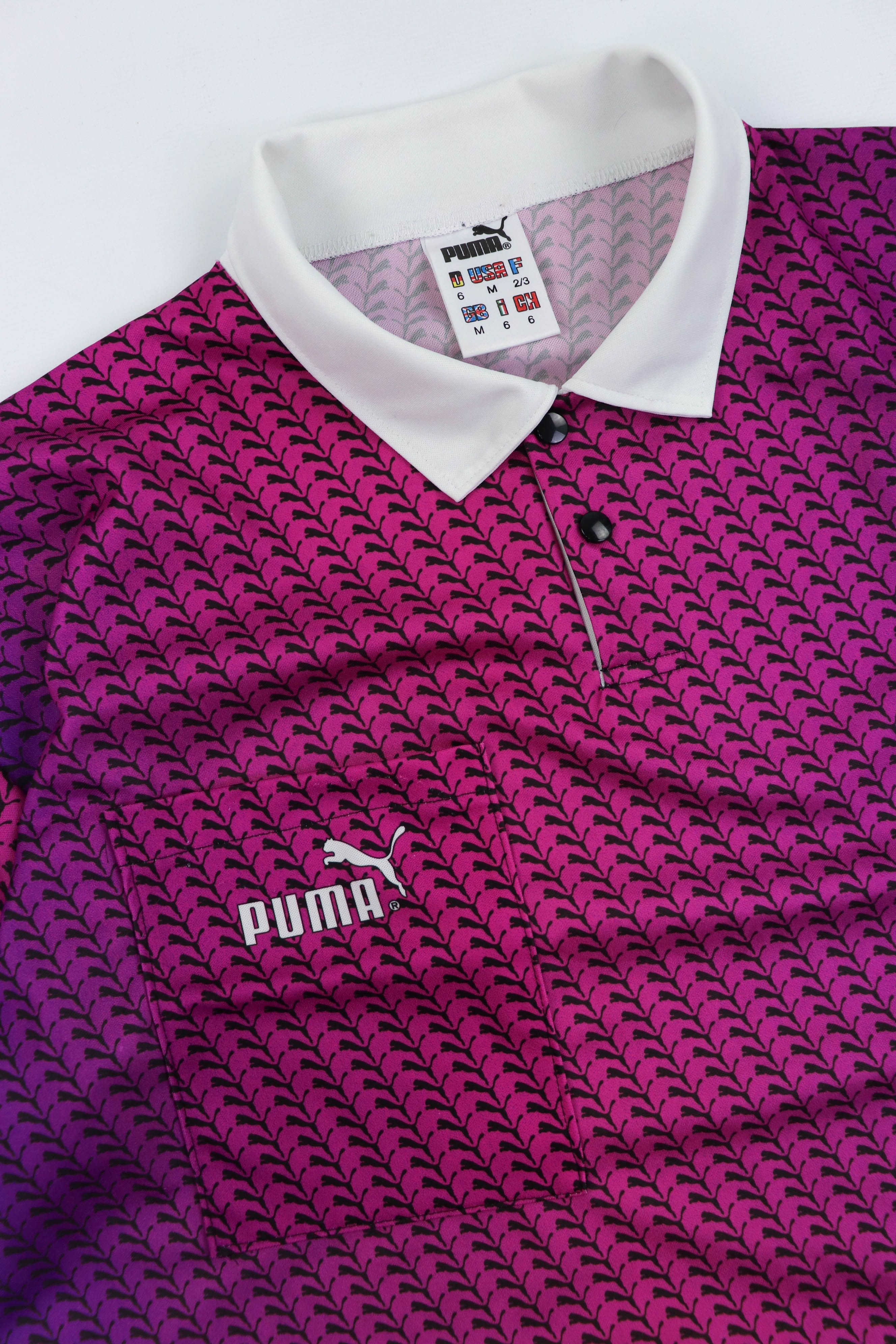 Puma PUMA Vintage Purple Pink Gradient Monogram Jersey Shirt Size US M / EU 48-50 / 2 - 4 Thumbnail
