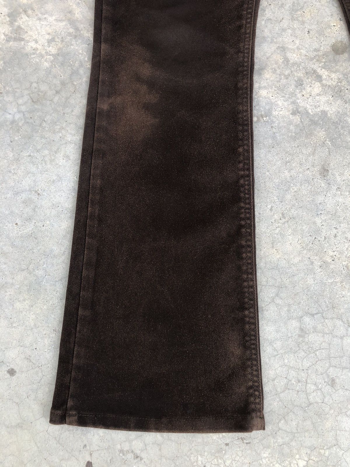 Lee Vintage Lee Flared Jeans Distressed Leather Cowhide Size US 34 / EU 50 - 6 Thumbnail