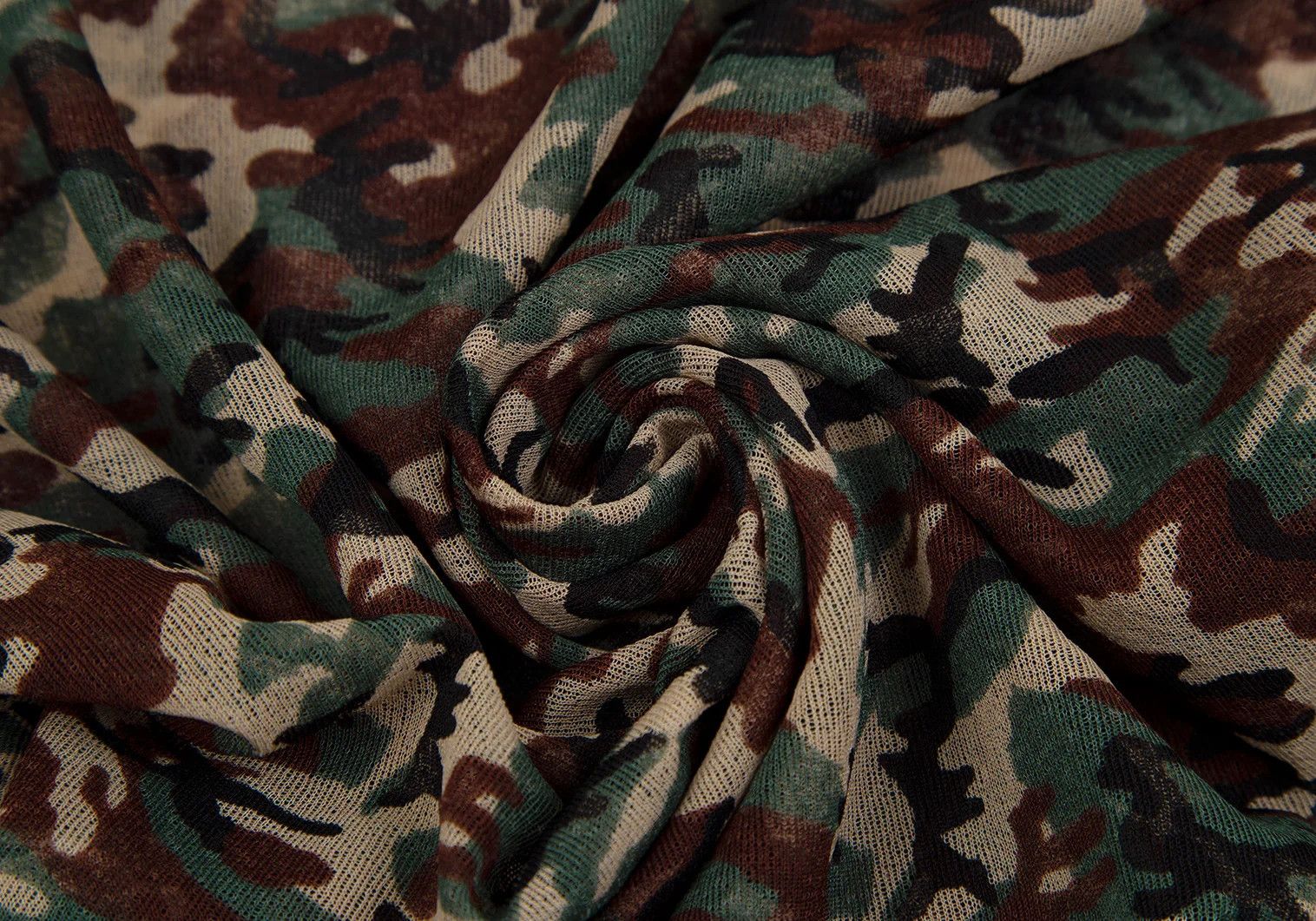 Jean Paul Gaultier Camouflage Print V-Neck T-Shirt in Green Black Beige Size US M / EU 48-50 / 2 - 9 Thumbnail