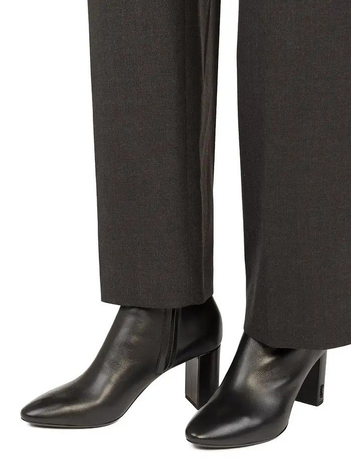 Saint Laurent Paris oc11z1225 529350 Lou Ankle Boots in Smooth Leather in Black Size US 10 / IT 40 - 5 Thumbnail