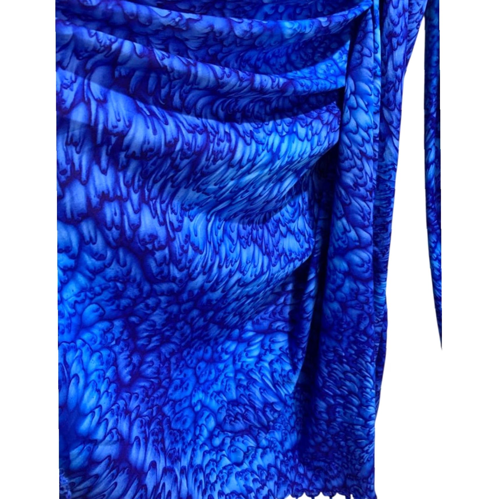 Erima Rima Sarong Beach Wear Swim Cover Up One Size 42"x 72" Blue Women Cover Up Size ONE SIZE - 7 Thumbnail