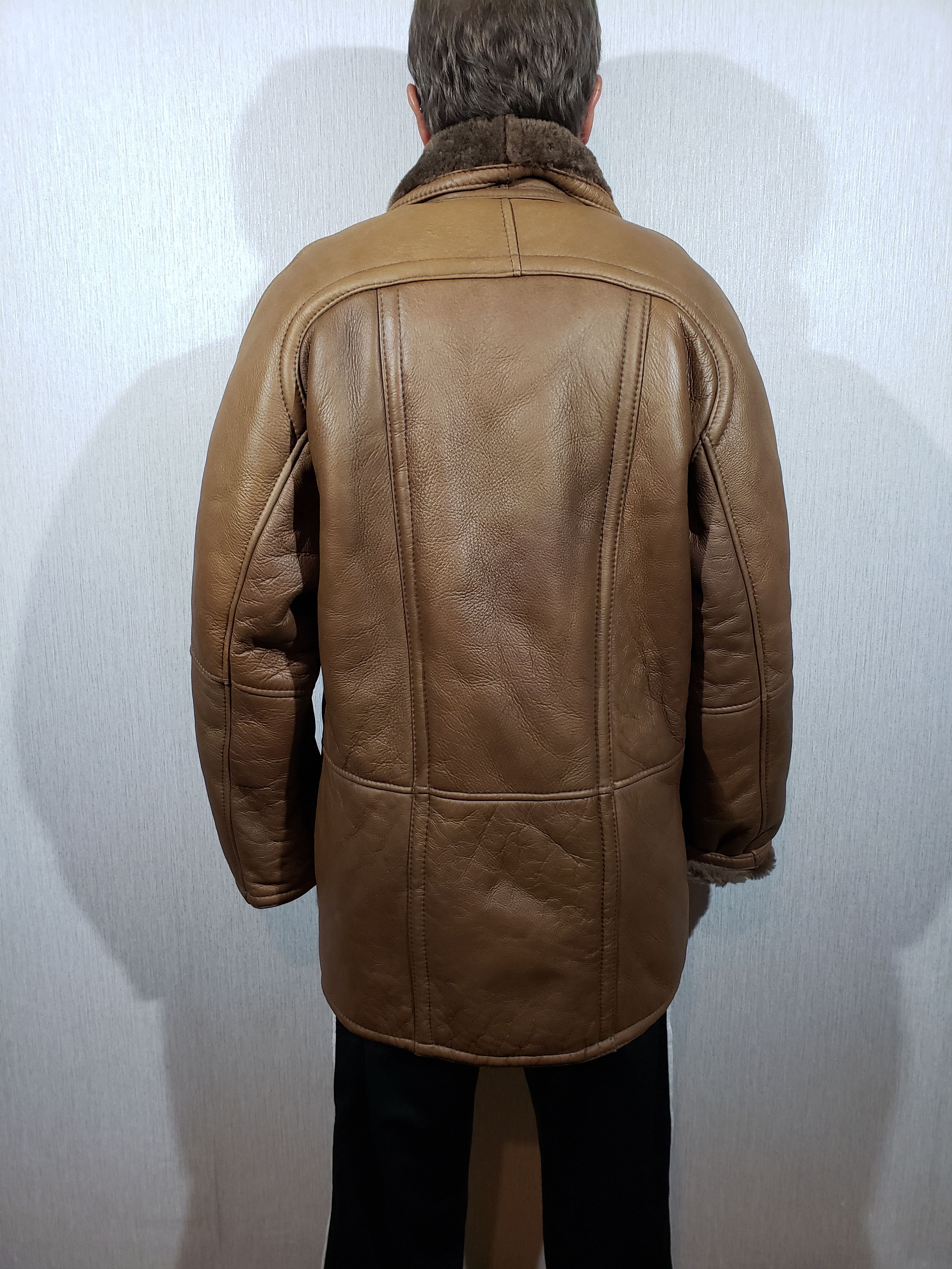 Other Brown men's sheepskin coat. Size US L / EU 52-54 / 3 - 4 Thumbnail