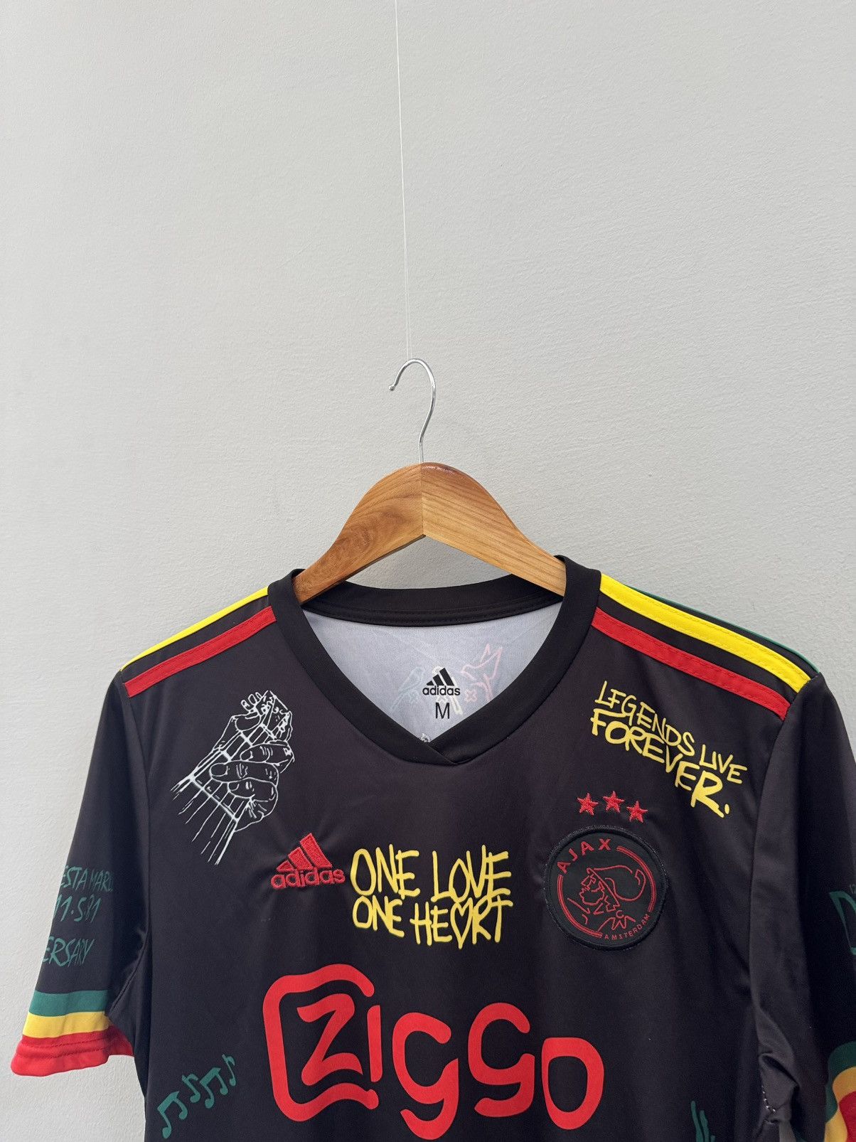 Vintage Vintage Ajax × Bob Marley Jersey blokcore Size US M / EU 48-50 / 2 - 2 Thumbnail