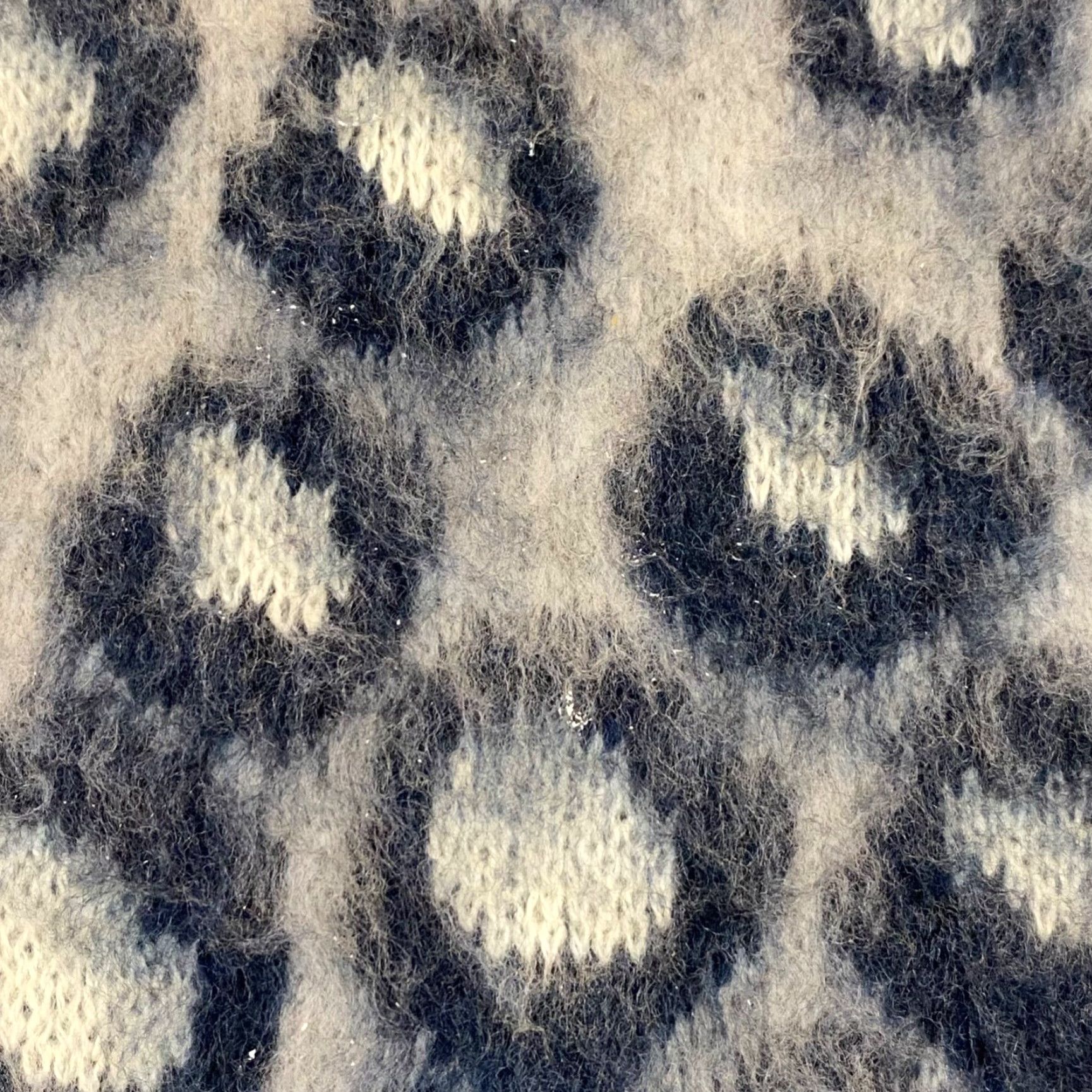 Vintage Current Elliott Sweater Womens M Pullover Blue Leopard Animal Print Acrylic Nylon Spandex Knit Long Sleeve Crew Neck Size M / US 6-8 / IT 42-44 - 7 Thumbnail