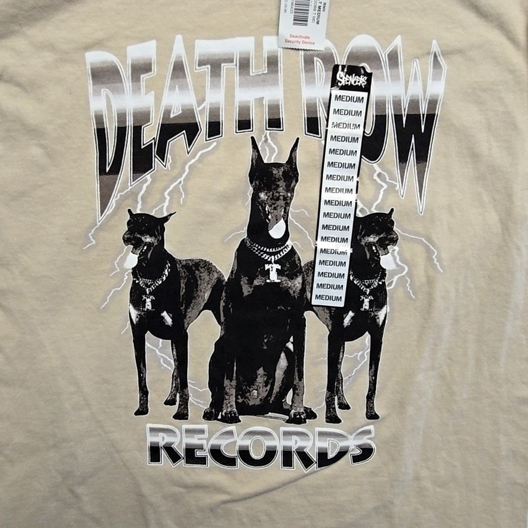 Death Row Records Death Row Records Graphic Tee Dogs Beige Medium Shirt Size US M / EU 48-50 / 2 - 2 Thumbnail