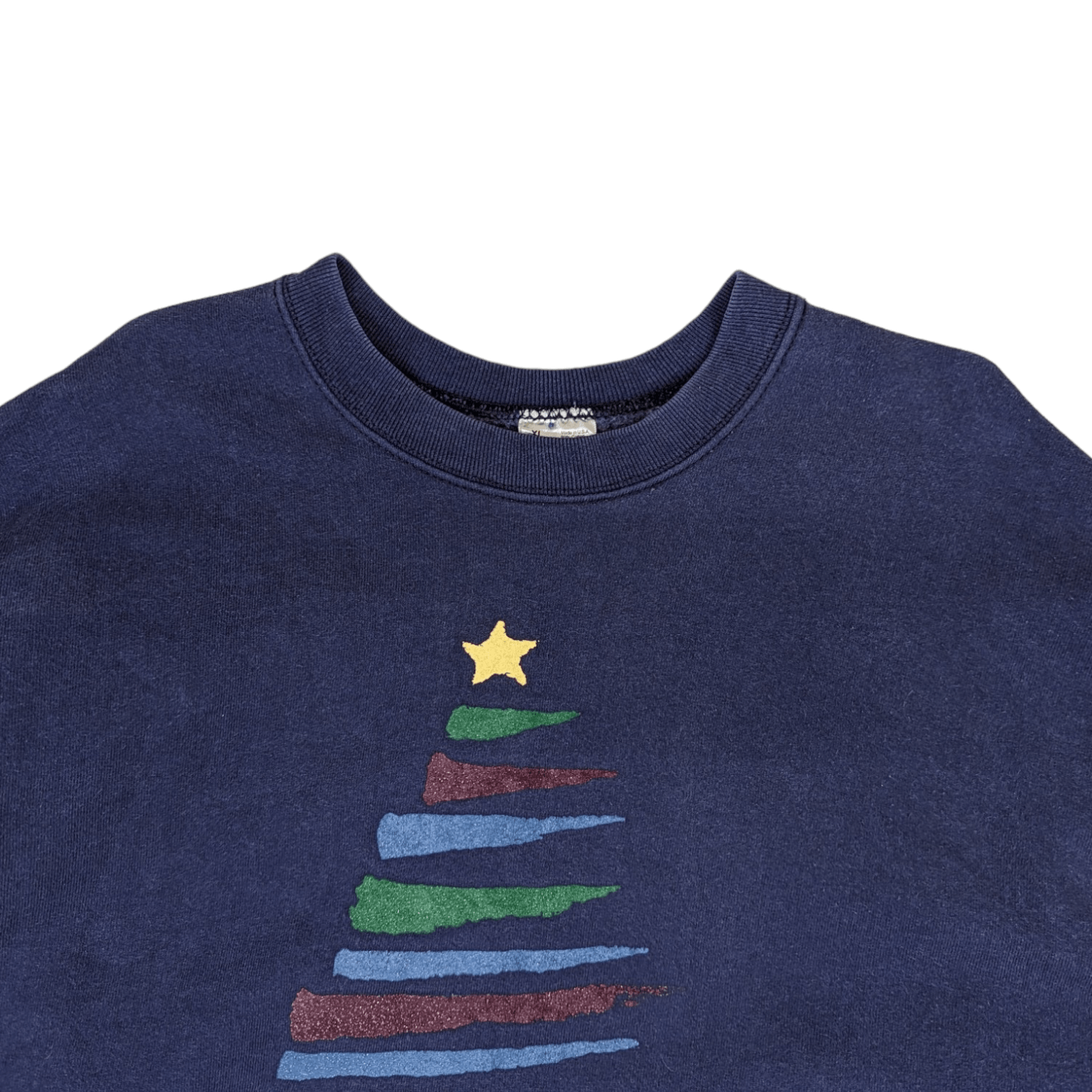 Fruit Of The Loom Vintage 90's FOTL Christmas Tree Merry Christmas Jumper Size US XL / EU 56 / 4 - 4 Thumbnail