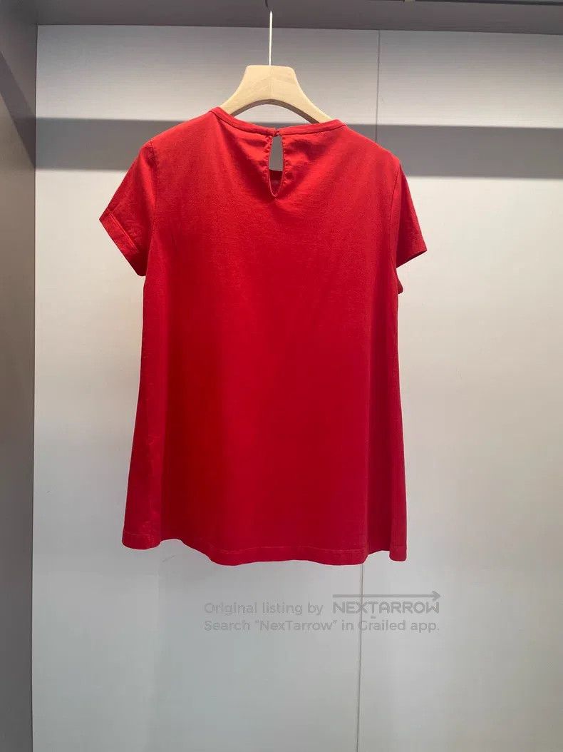 Brunello Cucinelli Brunello Cucinelli Red Cotton T-Shirt Size S / US 4 / IT 40 - 2 Thumbnail