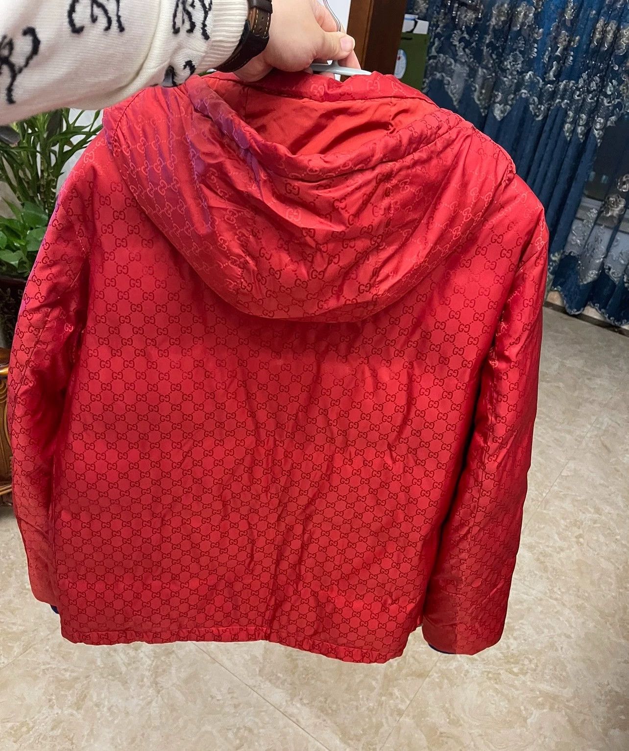 Gucci Gucci Red Full Logo Goose Down Puffer Jacket 56 Warm Size US XL / EU 56 / 4 - 2 Thumbnail