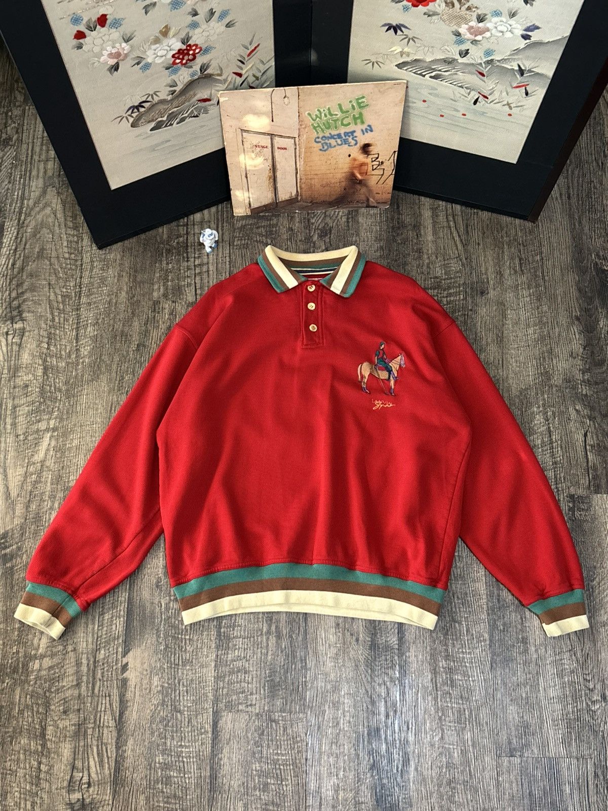 Lanvin True Vintage Lanvin Sport Designer Quarter Button Sweatshirt Size US L / EU 52-54 / 3 - 3 Thumbnail