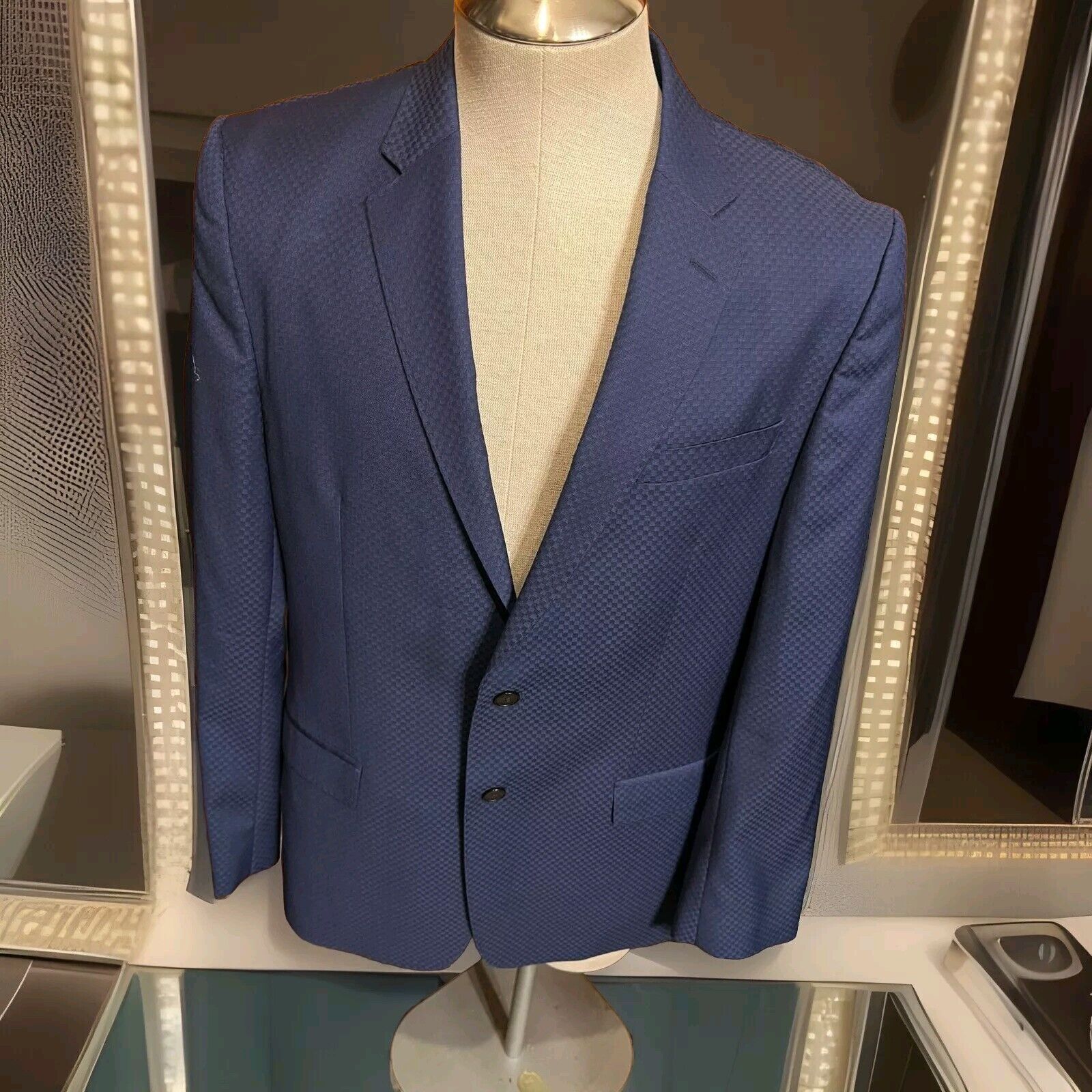 Versace Versace Collection navy blue Wool Blazer Size 42 Size 42R - 1 Thumbnail