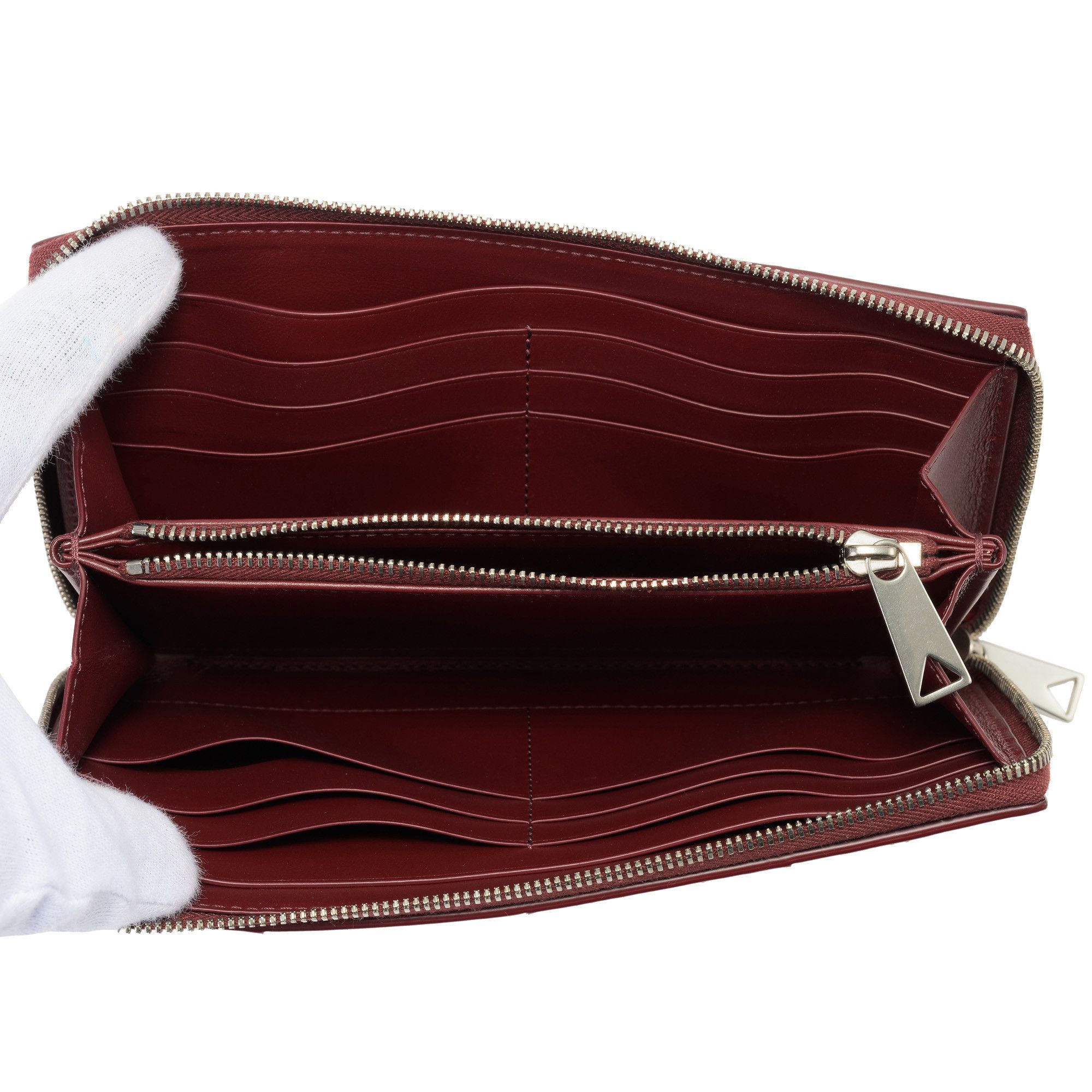 Bottega Veneta o1n1vont1124 Size: OS / Zip Around Wallet in Burgundy Size ONE SIZE - 2 Thumbnail
