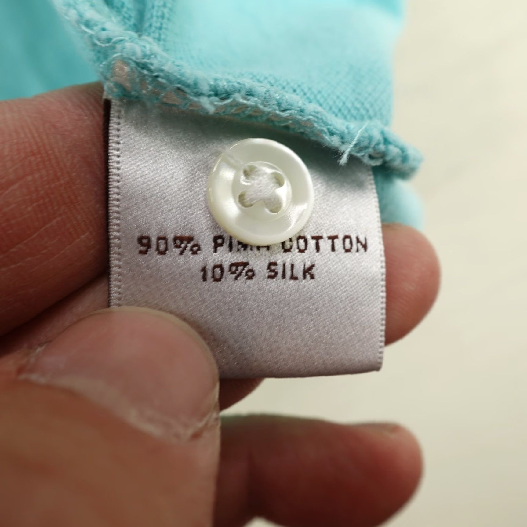 Peter Millar Peter Millar Crown Sport Polo Shirt Men XL Light Blue Pima Cotton Silk Blend Golf Mens Size US XL / EU 56 / 4 - 4 Thumbnail