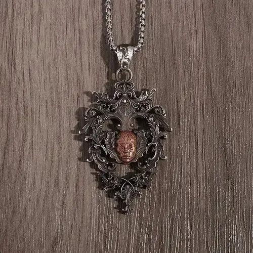 Other Gothic Clown Hand-Carved Necklace Size ONE SIZE - 2 Thumbnail