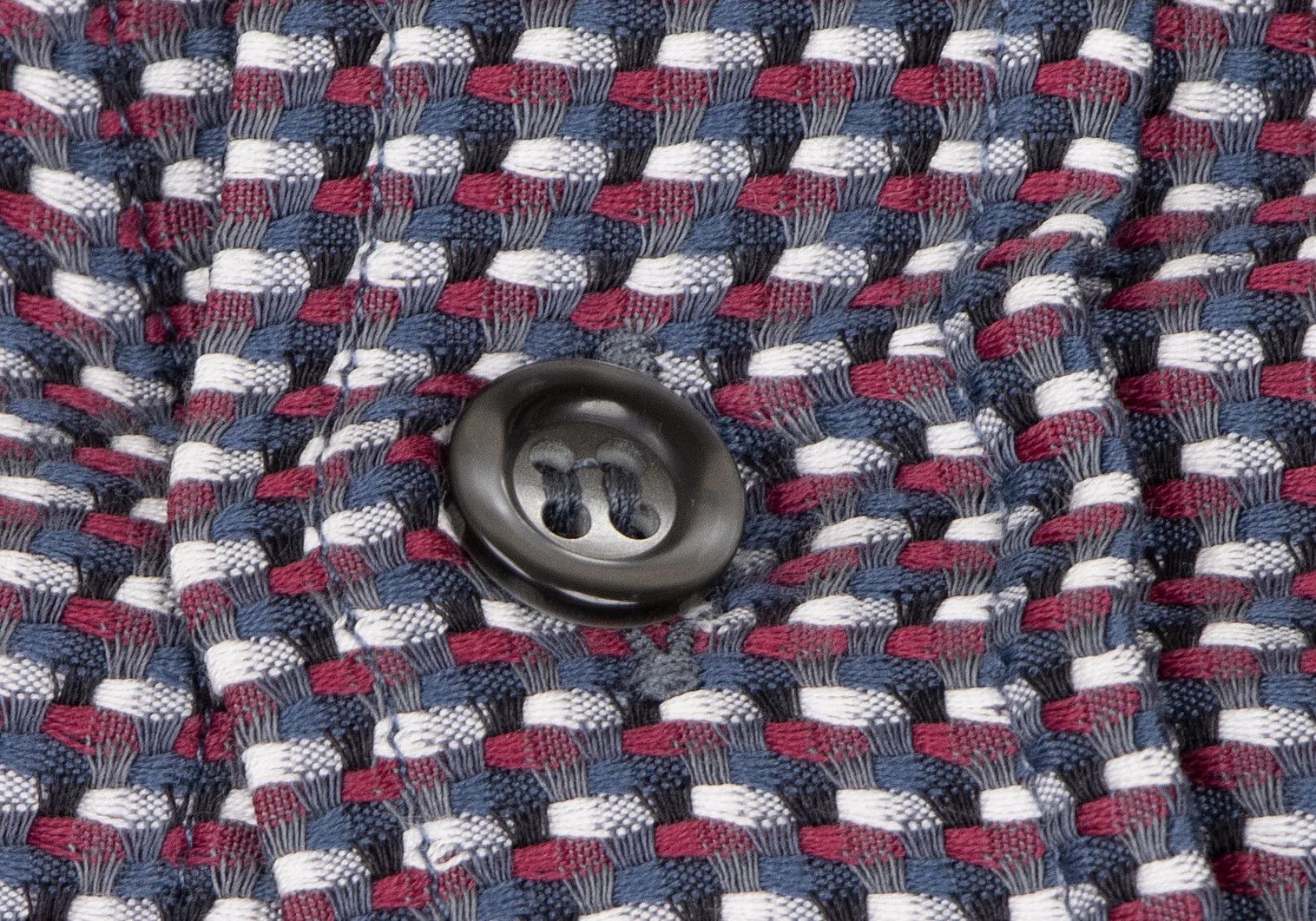 Emporio Armani One-Point Logo Multi-Embroidered Shirt in Blue and Red Size US M / EU 48-50 / 2 - 4 Thumbnail