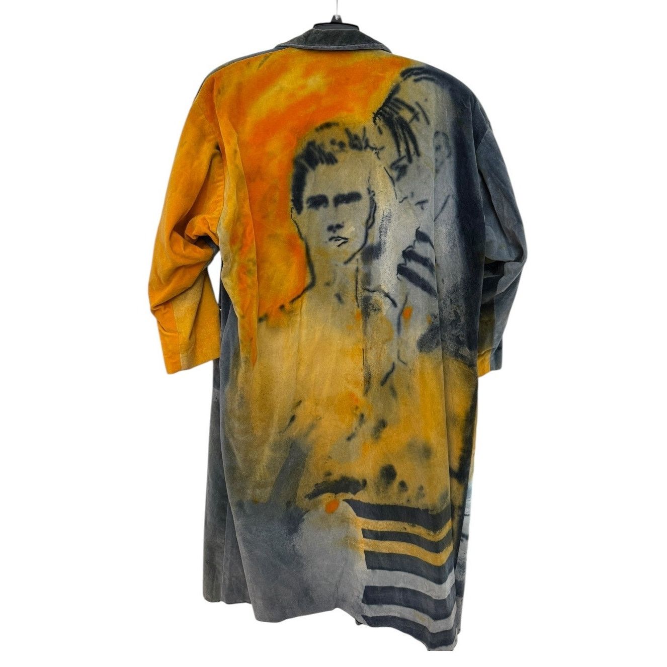 Vintage VTG I’m no walking canvas Carole Waller painted velvet coat Size US L / EU 52-54 / 3 - 16 Thumbnail
