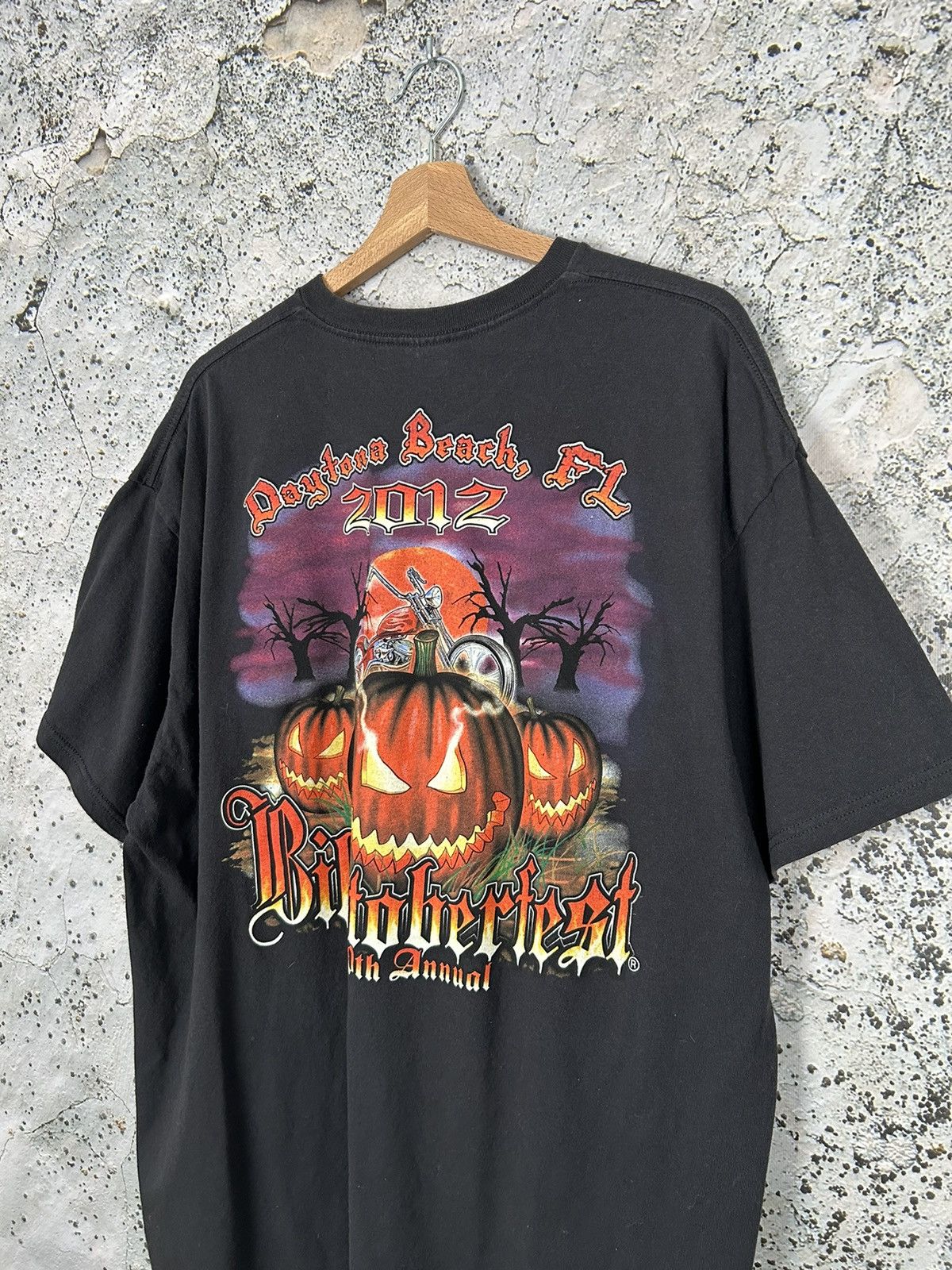 Vintage Vintage Biktoberfest Daytona Beach Harley Pumpkin Horror Tee Size US XXL / EU 58 / 5 - 2 Thumbnail
