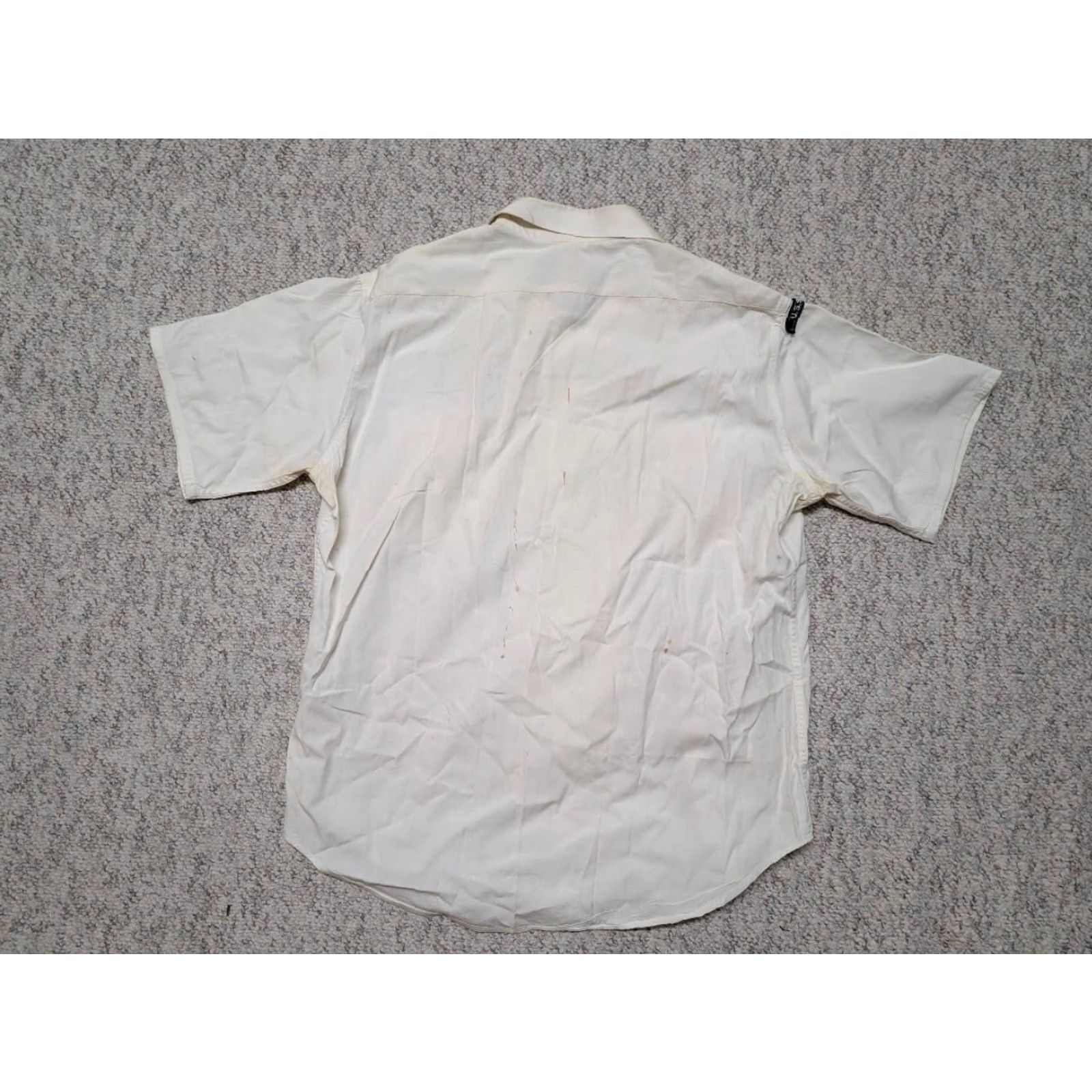 Vintage VINTAGE USN uniform shirt USS PINTADO submarine L white PATCHES military navy Shirt Mens L White Patches Navy 1940s 50s 60s Size US L / EU 52-54 / 3 - 5 Thumbnail