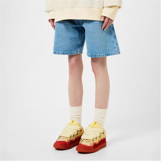 Lanvin o1g2r1mq1024 Curb Lace Up Sneakers in Red & Yellow Size US 7 / IT 37 - 5 Thumbnail