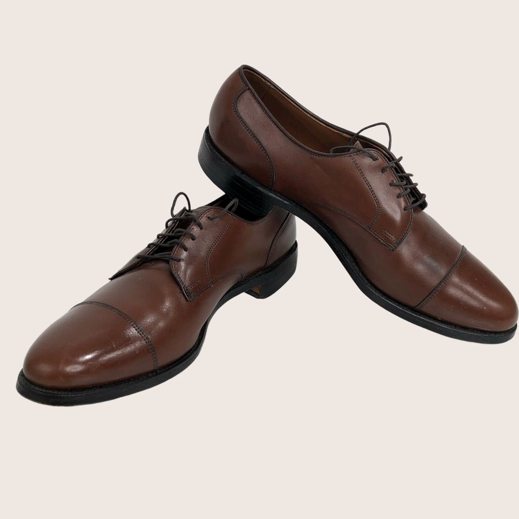 Allen Edmonds Allen Edmonds Margate Mens 10.5 Brown Cap Toe Oxford Dress Shoes Mens Cap Toe Oxford Brown 10.5 Allen Edmonds Margate Shoes Women/Men? Size ONE SIZE - 1 Thumbnail