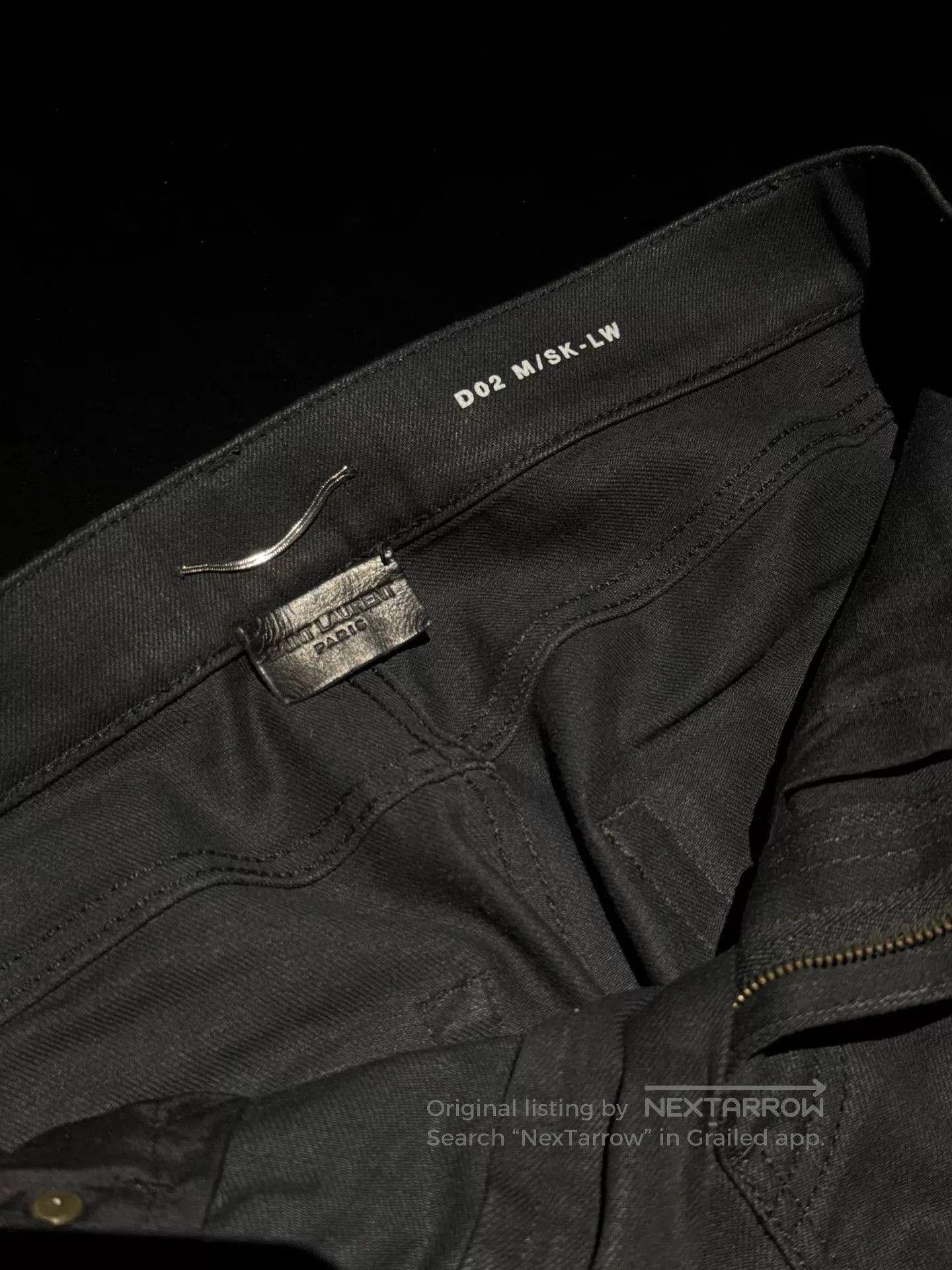 Saint Laurent Paris Saint Laurent D02 Slim Black Denim. Size US 29 - 2 Thumbnail