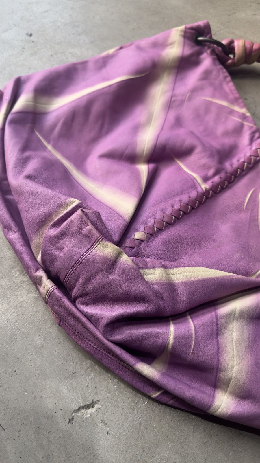 Bottega Veneta Bottega Veneta Violet Tye Dye Aquilone Fortune Cookie Hobo Size ONE SIZE - 4 Thumbnail