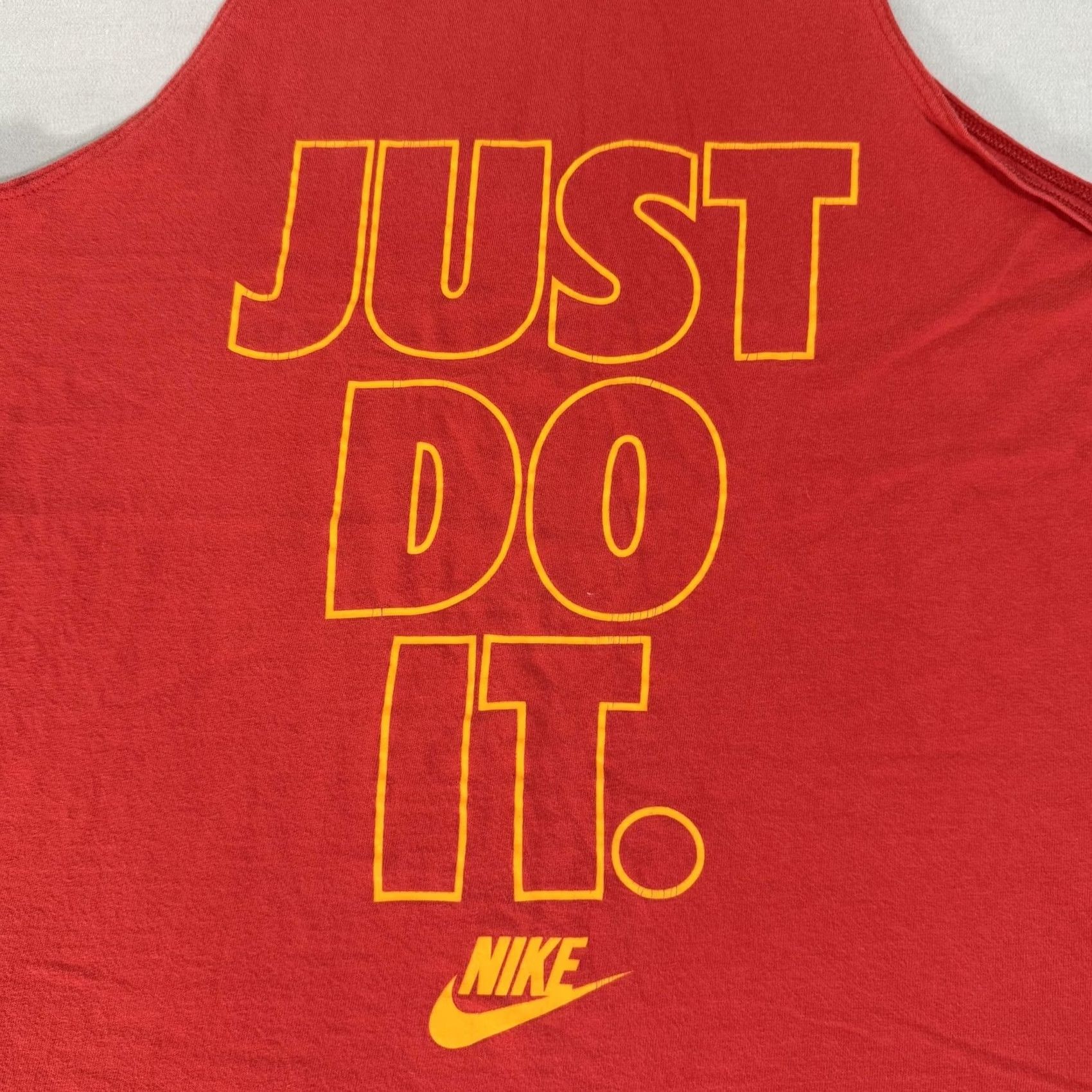 Nike VINTAGE Nike Shirt Mens Medium Red Tank Top Just Do It Single Stitch 90s USA Gym Size US M / EU 48-50 / 2 - 3 Thumbnail