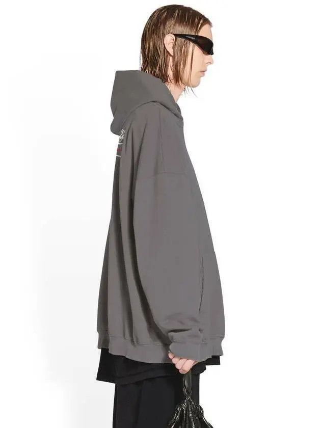 Balenciaga o1mt1gz1224 Political Campaign Hoodie Large Fit Dark Grey Size US XL / EU 56 / 4 - 4 Thumbnail