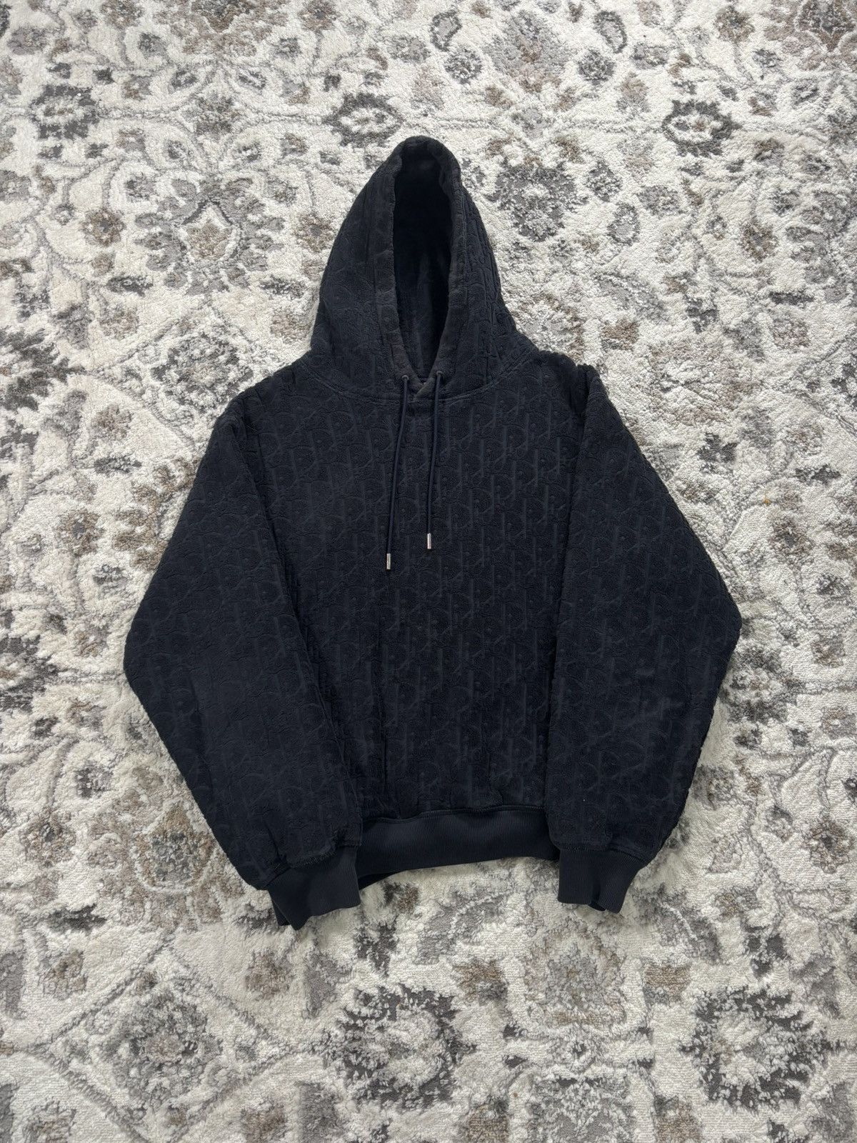 Dior Dior Navy Towel Hoodie Size US L / EU 52-54 / 3 - 1 Thumbnail