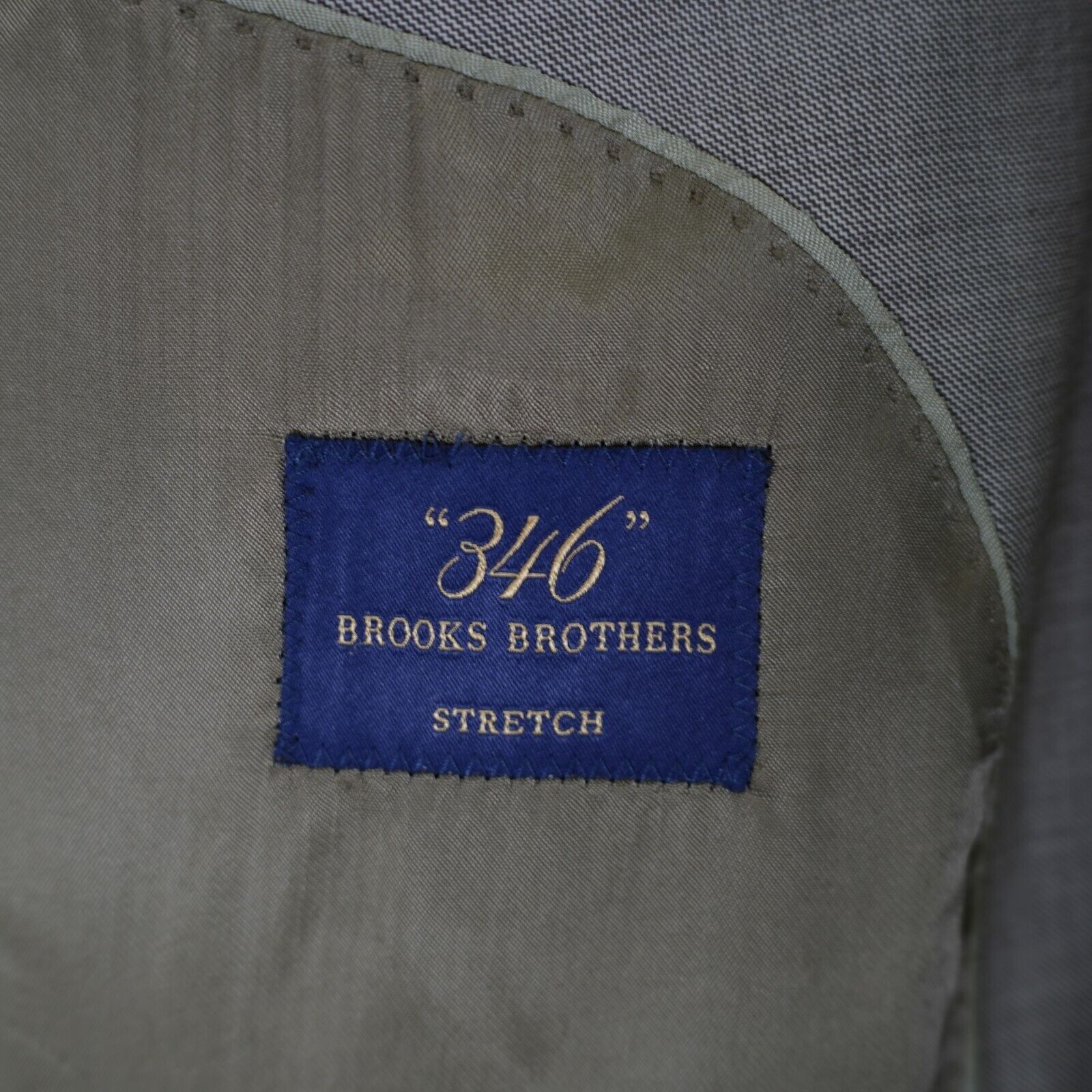Brooks Brothers DAMAGED Brooks Brothers 346 Stretch Wool Beige Sharkskin 44R Size 44R - 8 Thumbnail
