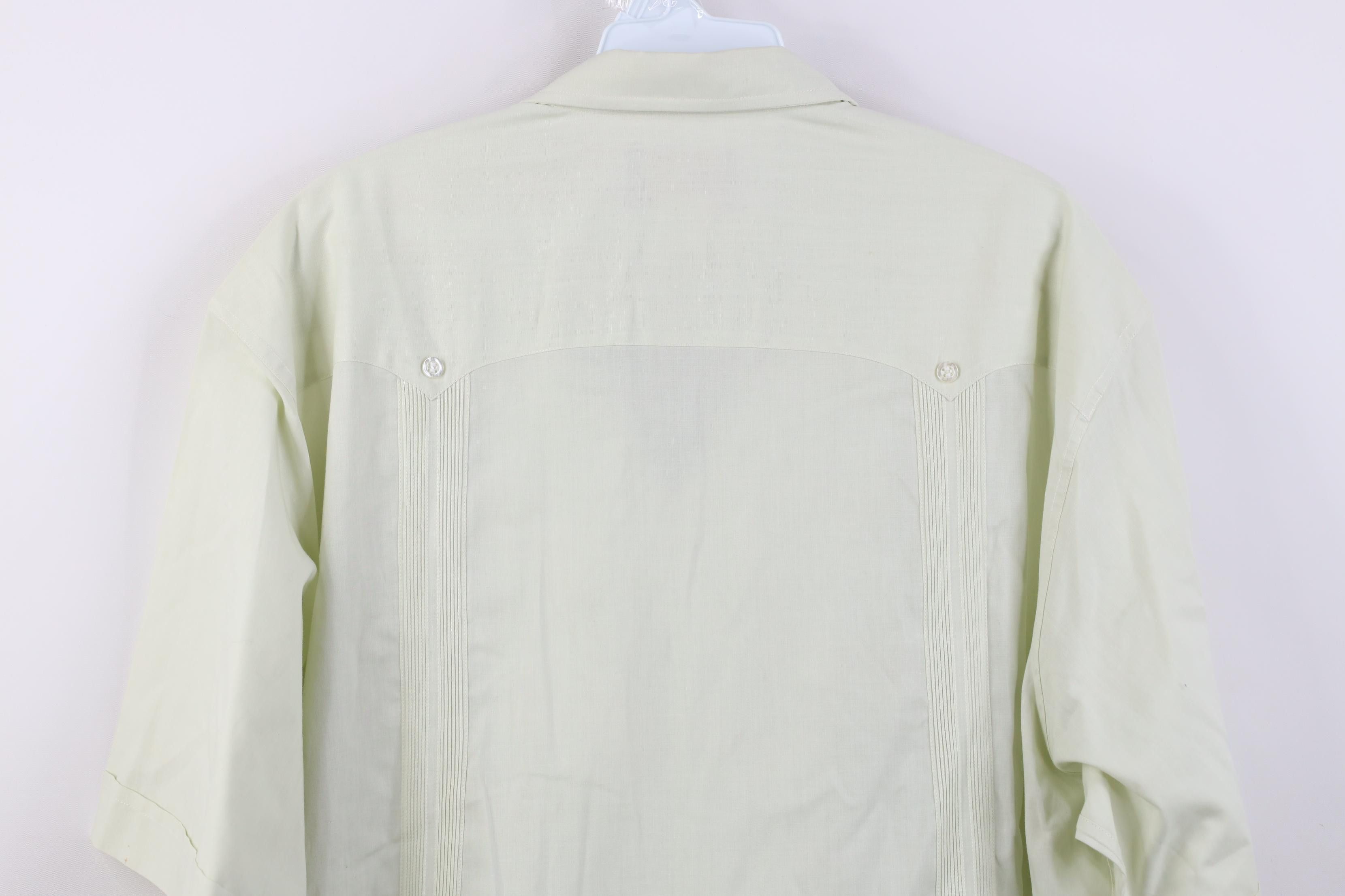 Vintage Vintage 70s Rockabilly Guayabera Beach Wedding Button Shirt Size US XXL / EU 58 / 5 - 15 Thumbnail