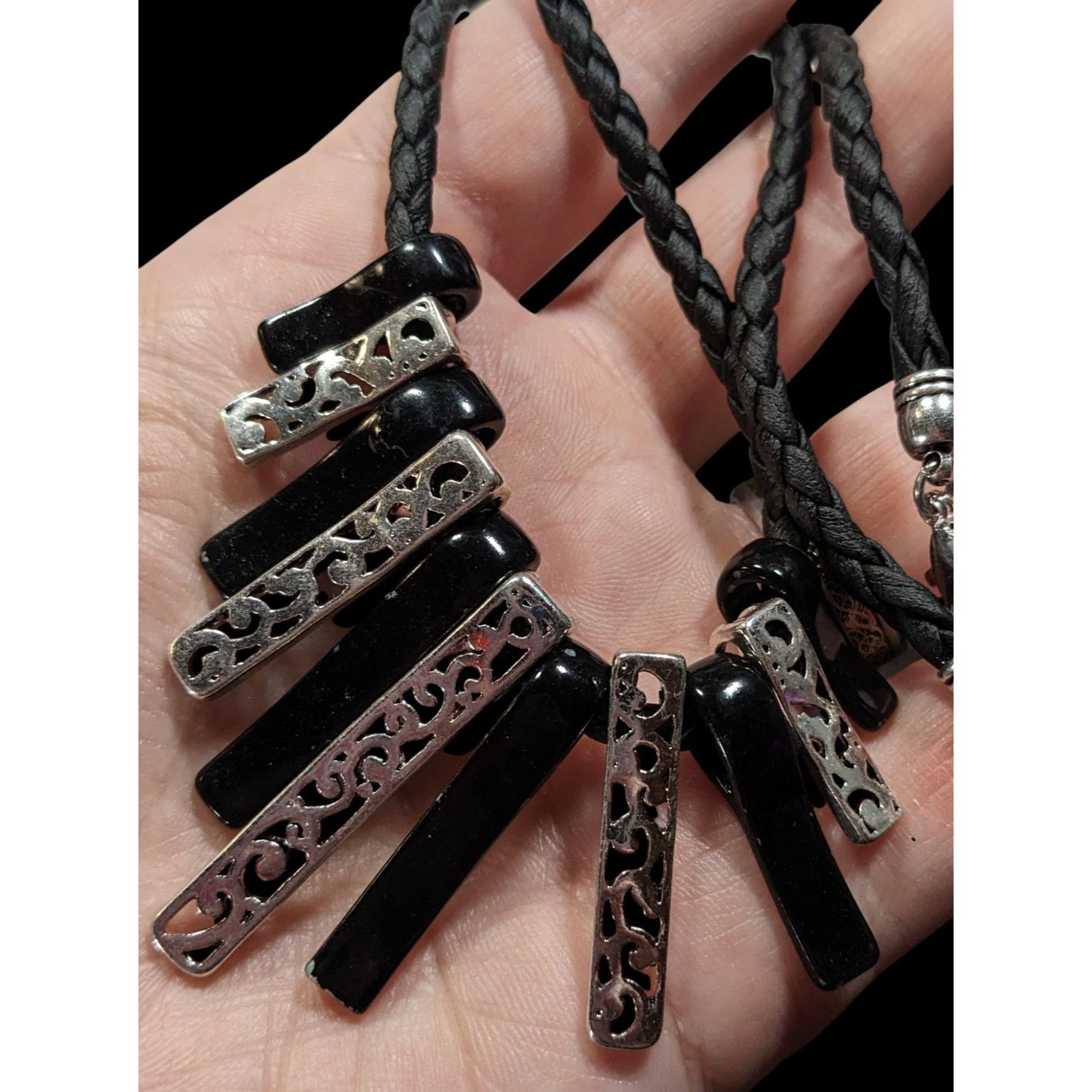 Other Whimsygoth Floral Filigree Graduated Key Necklace Black And Size ONE SIZE - 3 Thumbnail