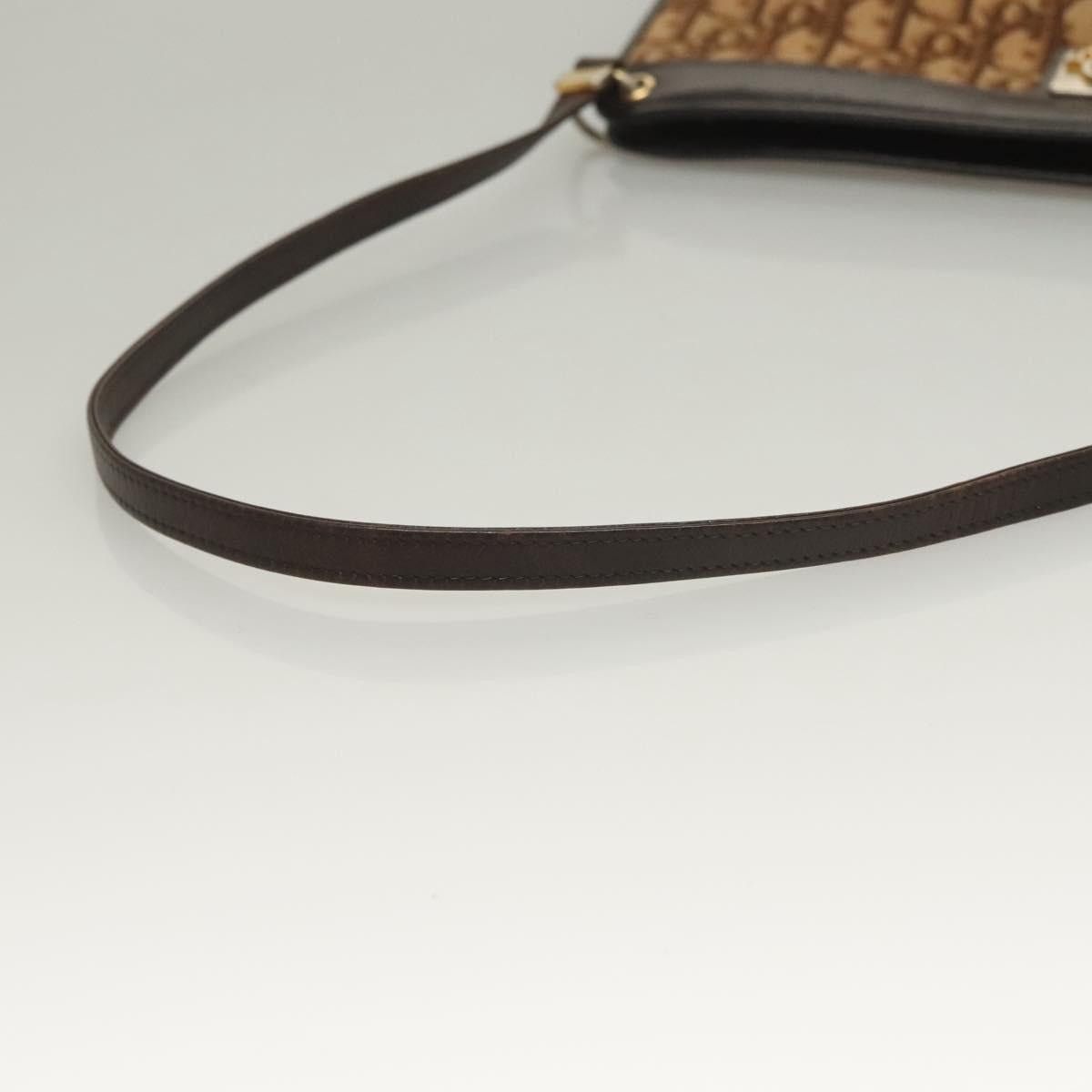 Dior DIOR Trotter Canvas Shoulder Bag Brown Gold Size ONE SIZE - 7 Thumbnail