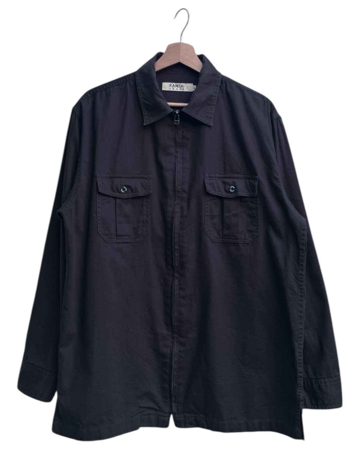 Vintage Kansai Jeans Black Zip Shirt Jacket