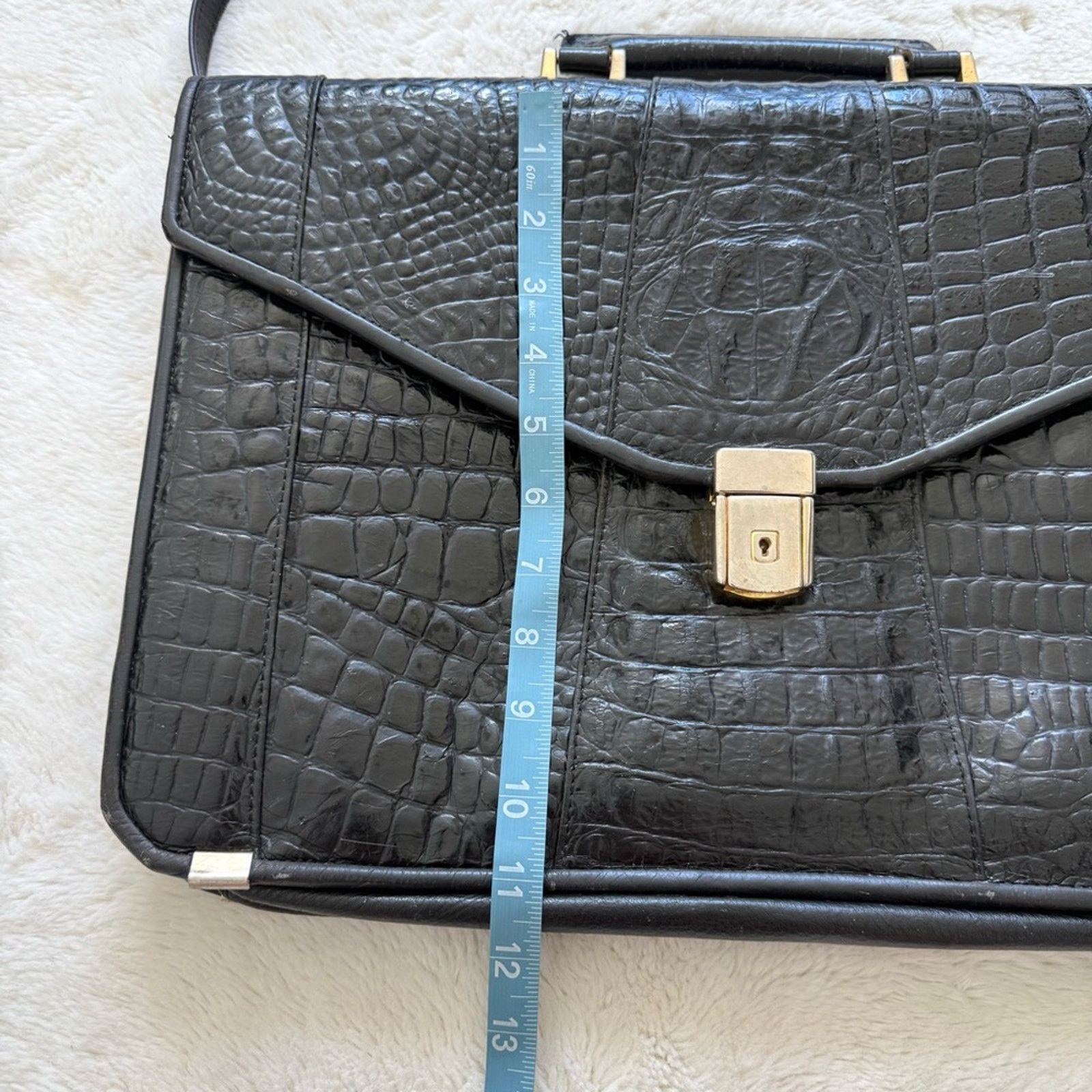 Other Vintage unisex black suitcase alligator skin Size ONE SIZE - 2 Thumbnail