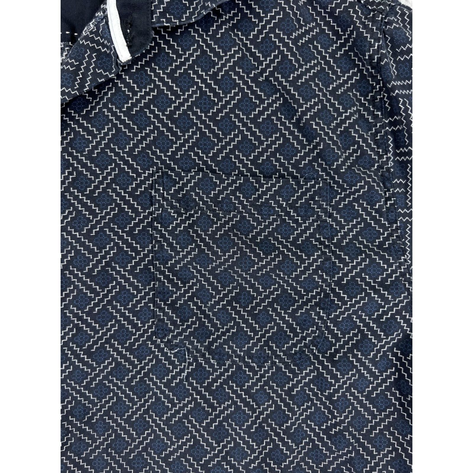 Nat Nast VINTAGE Nat Nast Shirt Adult Large Blue Basketweave 90's Look Silk Button Up Camp Pocket Size US L / EU 52-54 / 3 - 6 Thumbnail