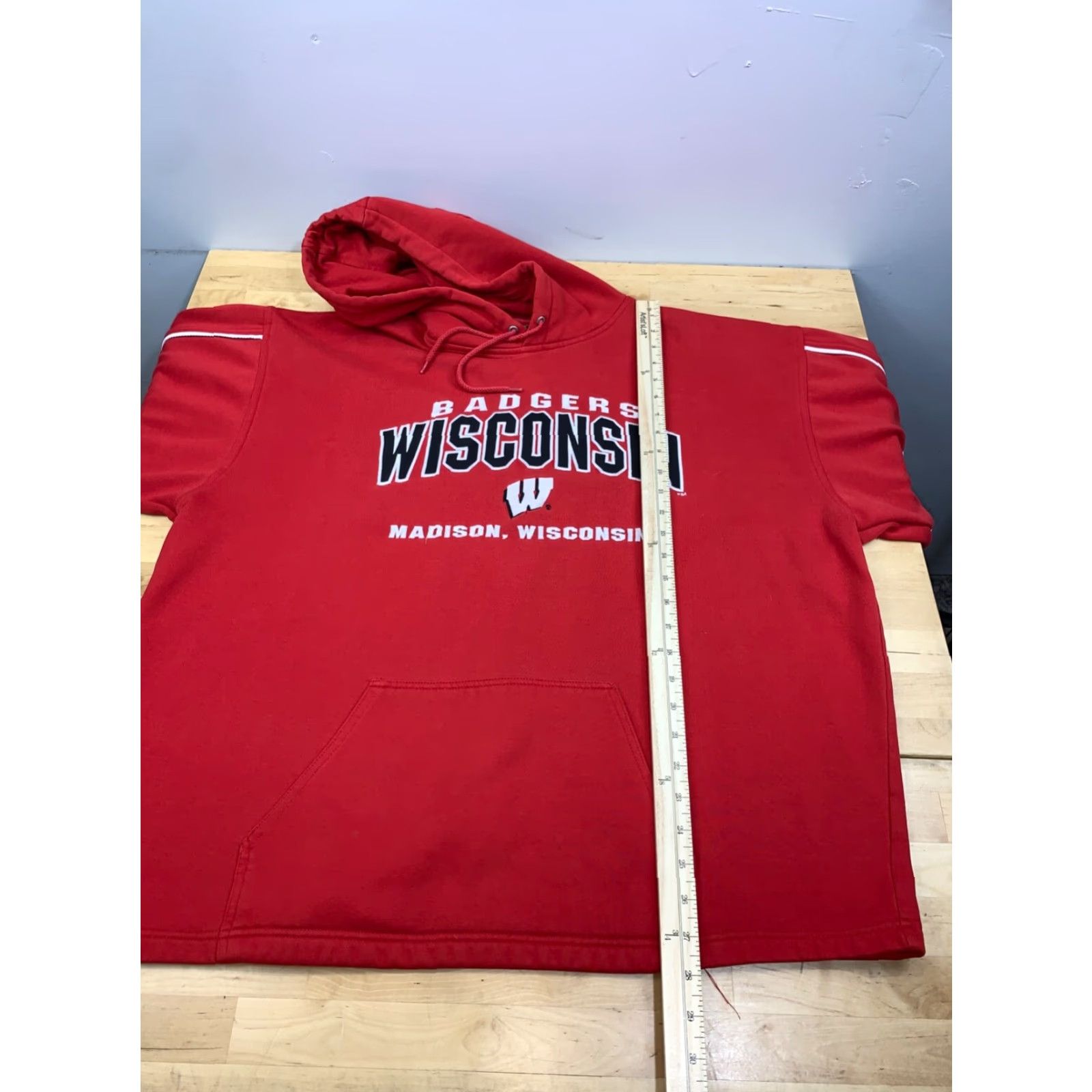 Lee VINTAGE Lee Hoodie Mens XL Red Big 10 Conference Wisconsin Badgers Pullover Size US XL / EU 56 / 4 - 5 Thumbnail
