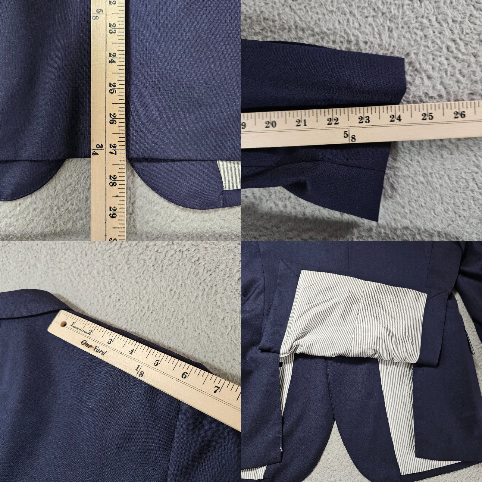 Brooklyn Tailors Brooklyn Tailors Blazer Womens XL Navy Wool Full Canvas 2 Button Notch Lapel Regular Jacket Long Sleeve Solid Size XL / US 12-14 / IT 48-50 - 9 Thumbnail