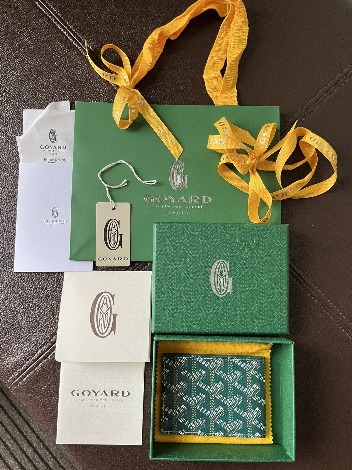 Goyard Goyard Iconic Limited Green Leather Wallet BrandNew Giftable Size ONE SIZE - 3 Thumbnail
