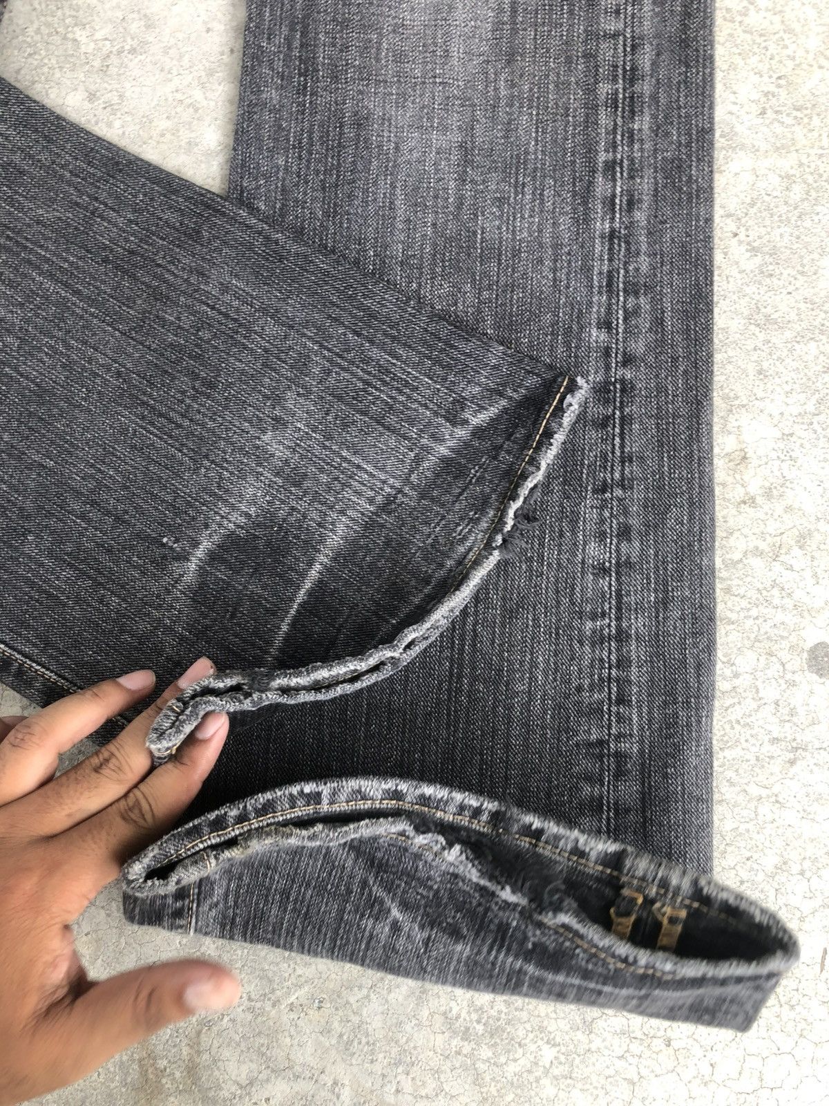 If Six Was Nine Japanese Johnbull Flared Jeans Distressed Denim Size US 32 / EU 48 - 18 Thumbnail