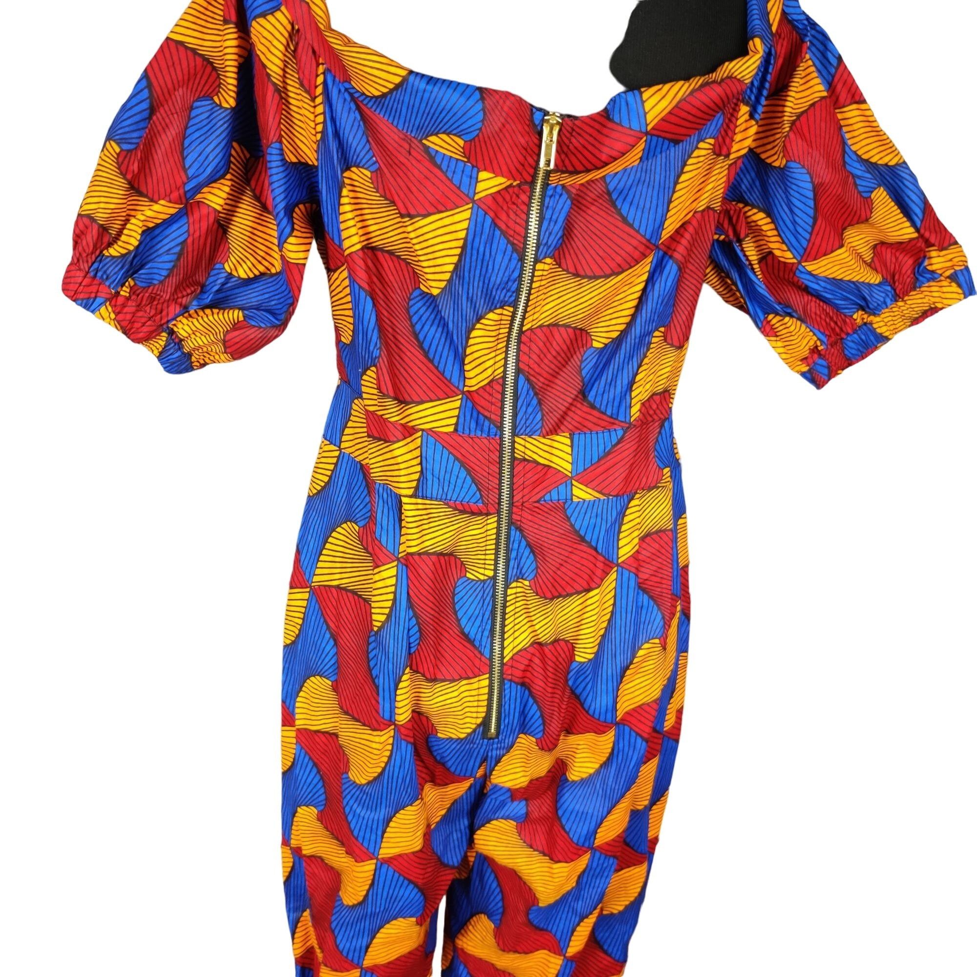 Other L'aviye Off Shoulder Ankara Jumpsuit L Multicolor African Co Size L / US 10 / IT 46 - 8 Thumbnail
