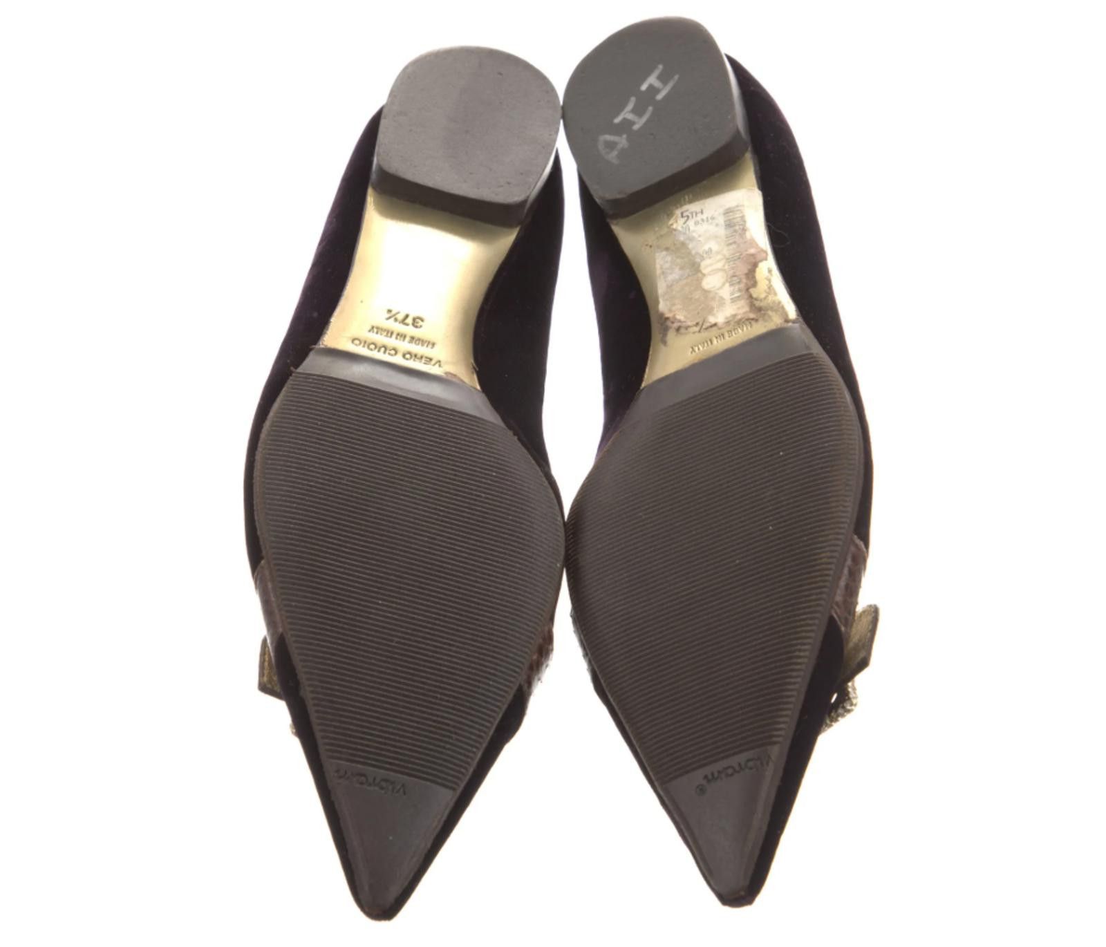 Dolce & Gabbana Dolce & Gabbana Purple Velvet Flats, Sz IT 37.5 US 6.5 Size US 6.5 / IT 36.5 - 5 Thumbnail