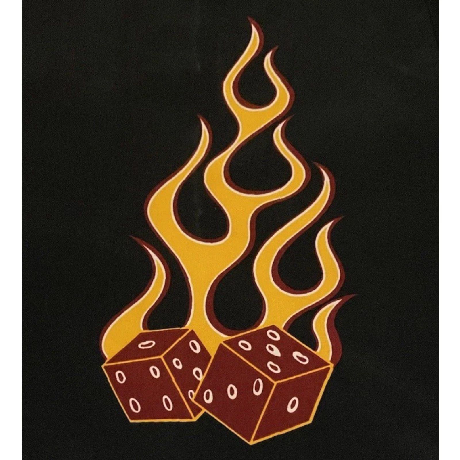 JNCO Vtg Dice Flame Shirt XL Fire Cee Lo Grunge Punk Biker Skate Surf 90s Y2K Jnco Size US XL / EU 56 / 4 - 3 Thumbnail