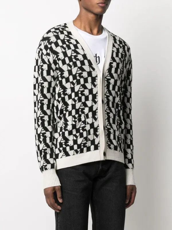 Amiri o1y0525 Cardigan in Black/White Size US M / EU 48-50 / 2 - 3 Thumbnail
