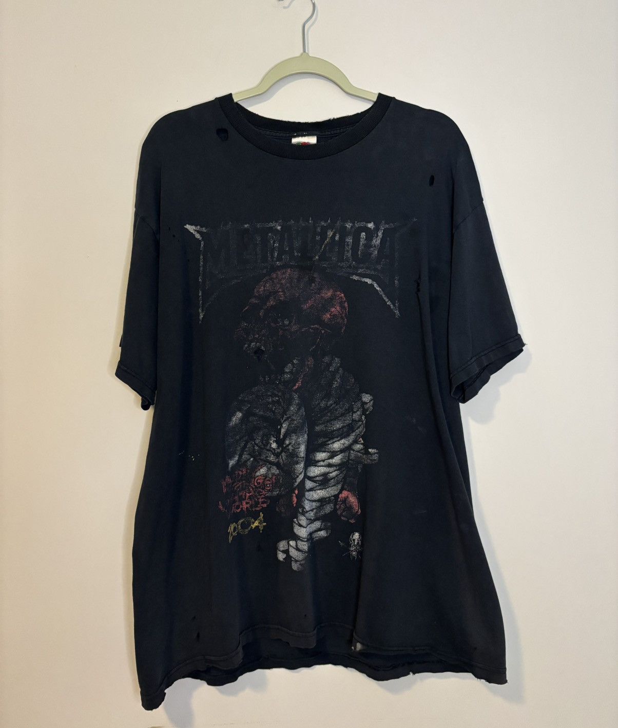 Fruit Of The Loom × Metallica × Vintage Vintage 2004 Metallica Tour Tee Size US XL / EU 56 / 4 - 2 Thumbnail